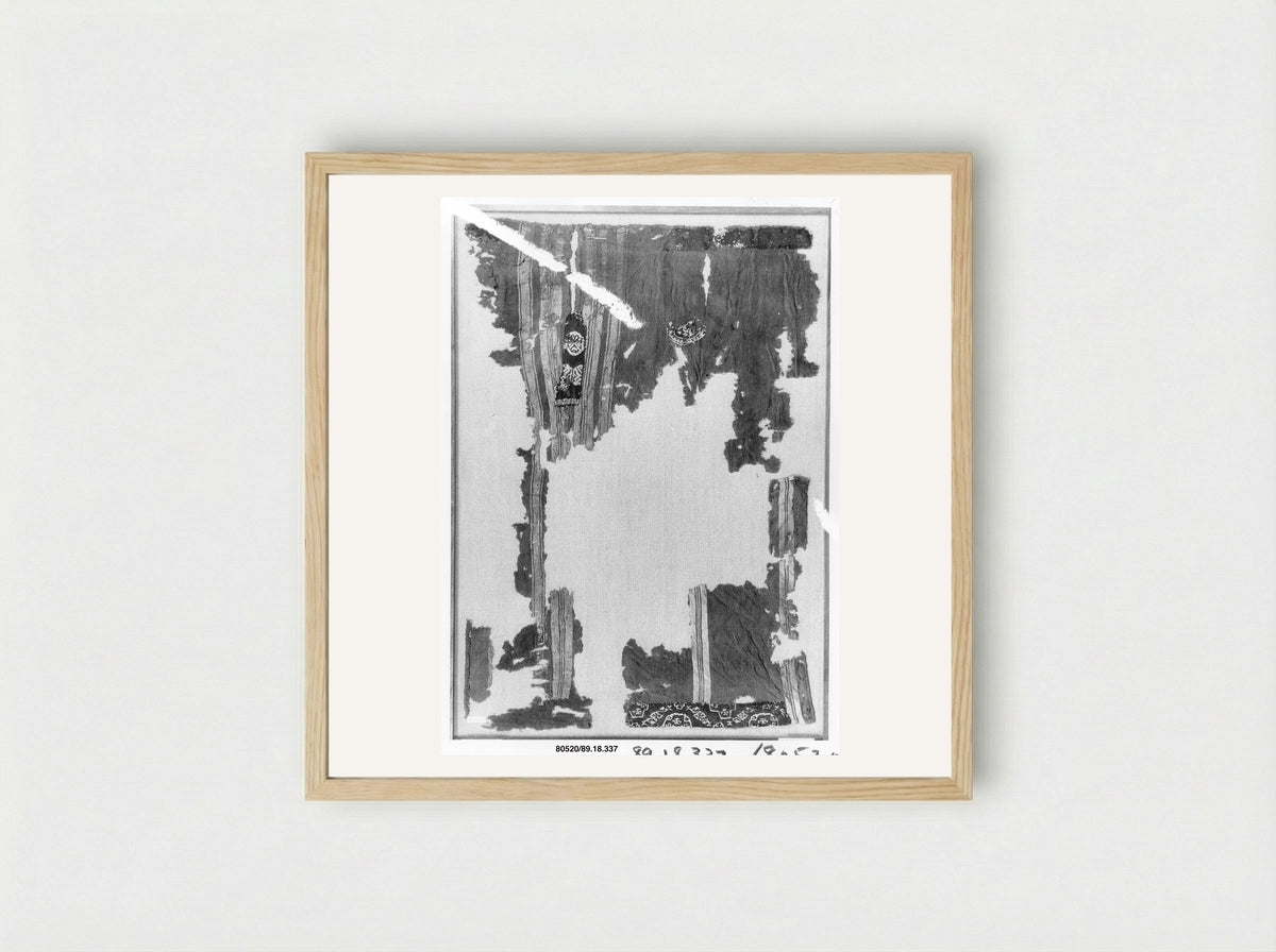 Untitled (Textile Fragment, Woven Fabric) - Fine Art Print - Framed Print Wood