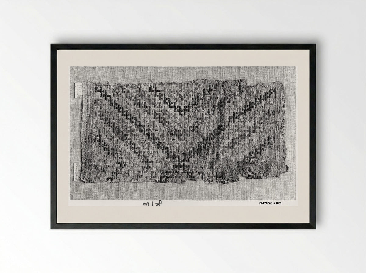 Untitled (Textile Fragment, Woven Silk) - Fine Art Print - Framed Print Black
