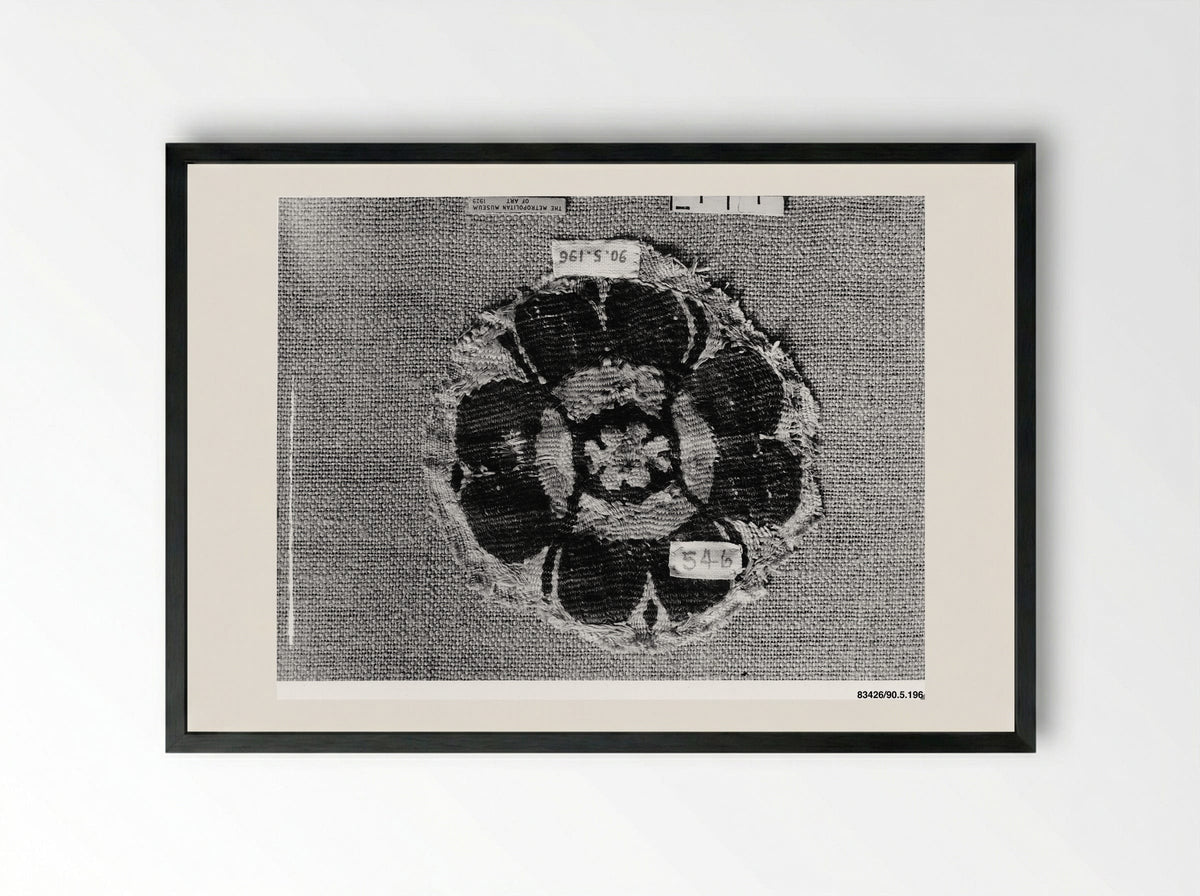 Untitled (Textile Fragment, Woven Silk) - Fine Art Print - Framed Print Black