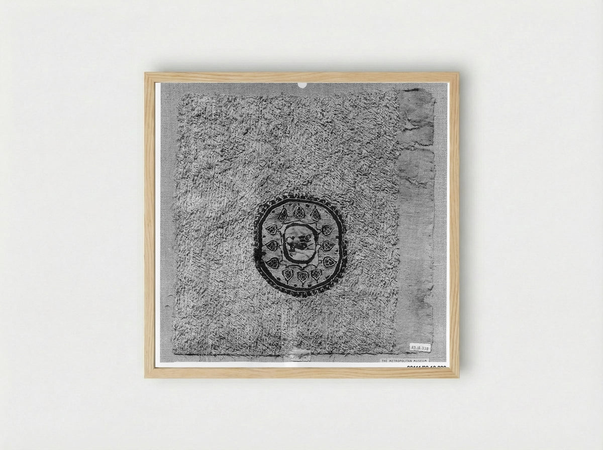 Untitled (Textile Fragment, Woven Silk) - Fine Art Print - Framed Print Wood