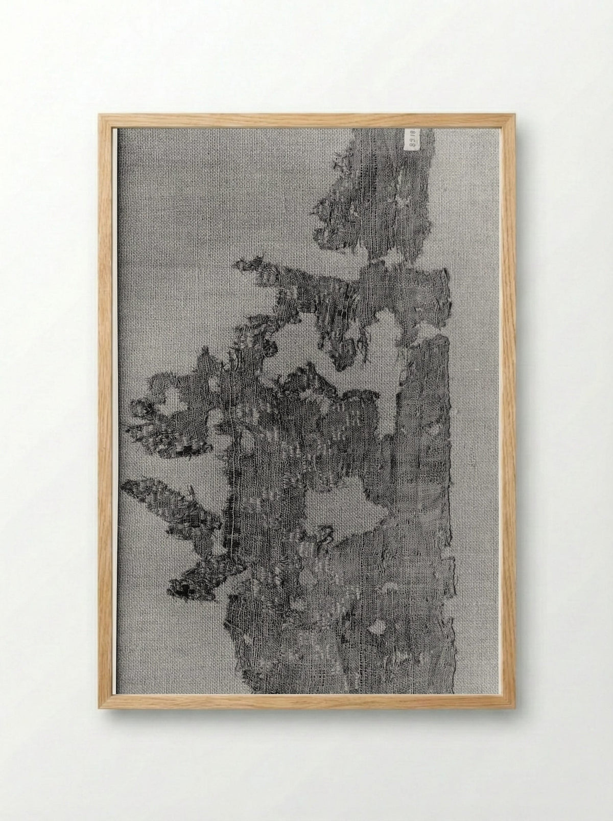 Untitled (Textile Fragment, Woven Silk) - Fine Art Print - Framed Print Wood