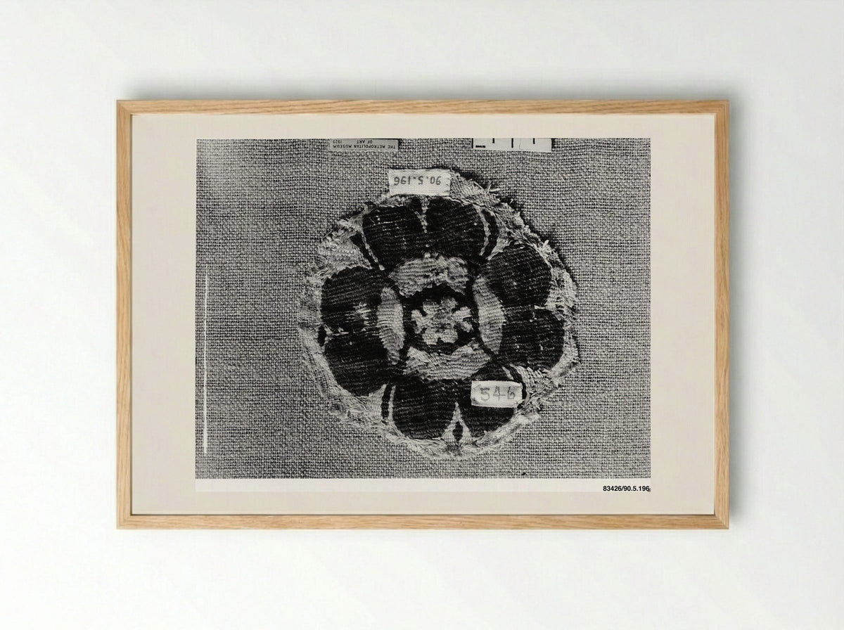 Untitled (Textile Fragment, Woven Silk) - Fine Art Print - Framed Print Wood