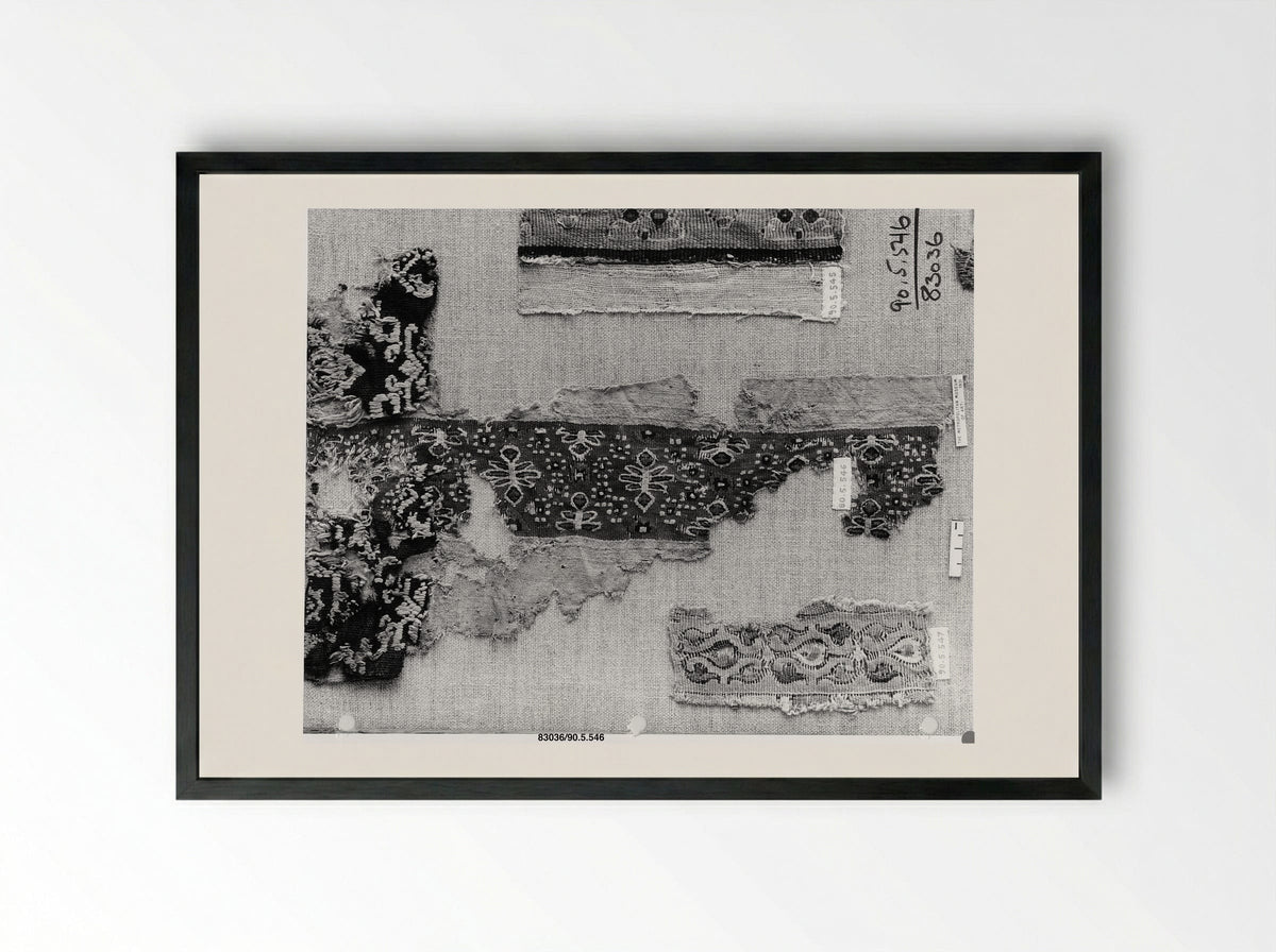Untitled (Textile Fragment) - Fine Art Print - Framed Print Black