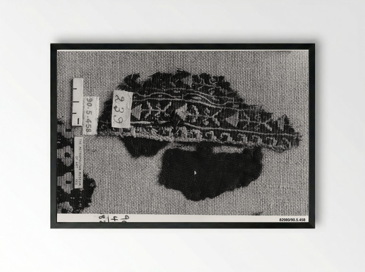 Untitled (Textile Fragment) - Fine Art Print - Framed Print Black