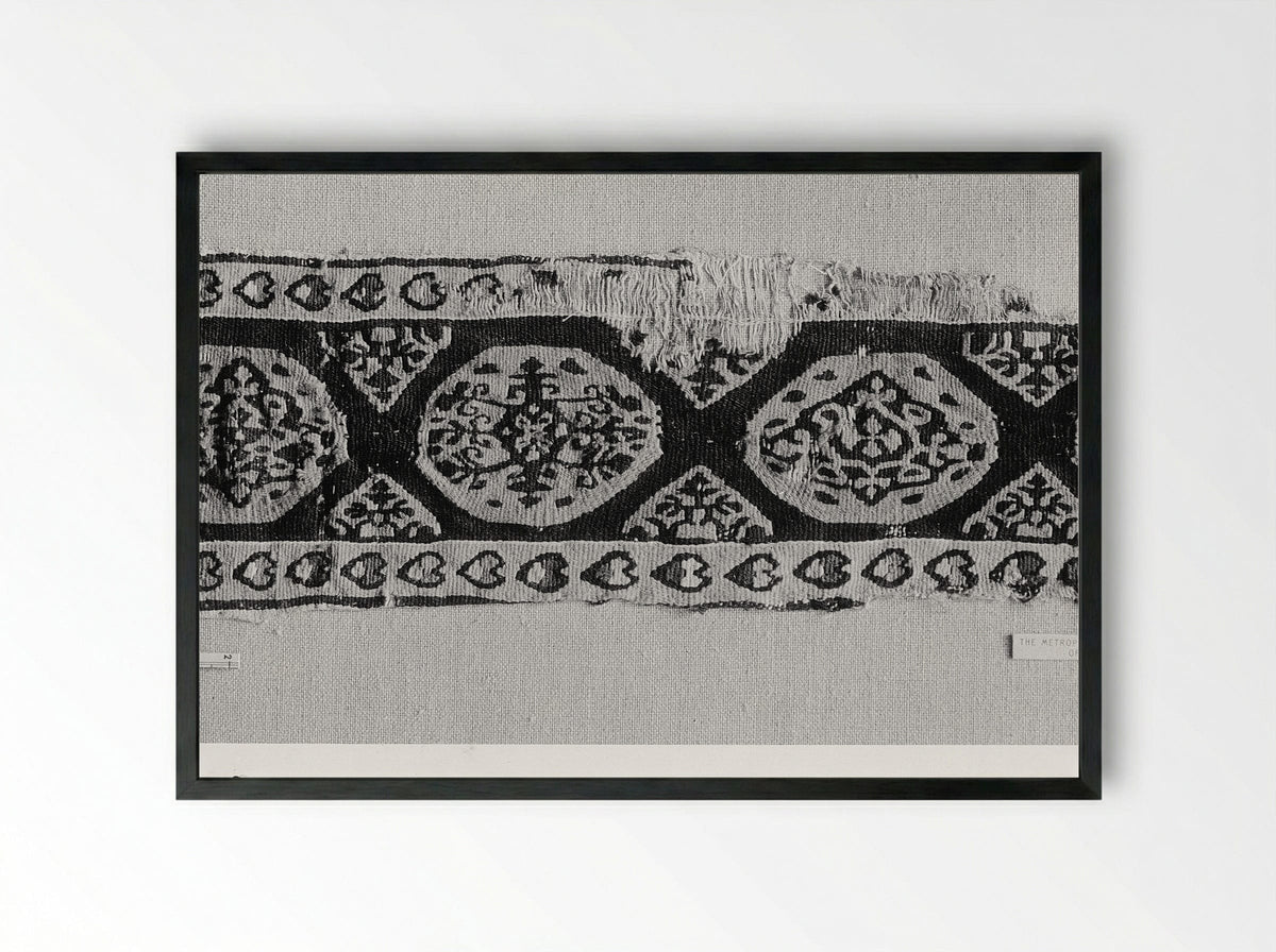 Untitled (Textile Fragment) - Fine Art Print - Framed Print Black