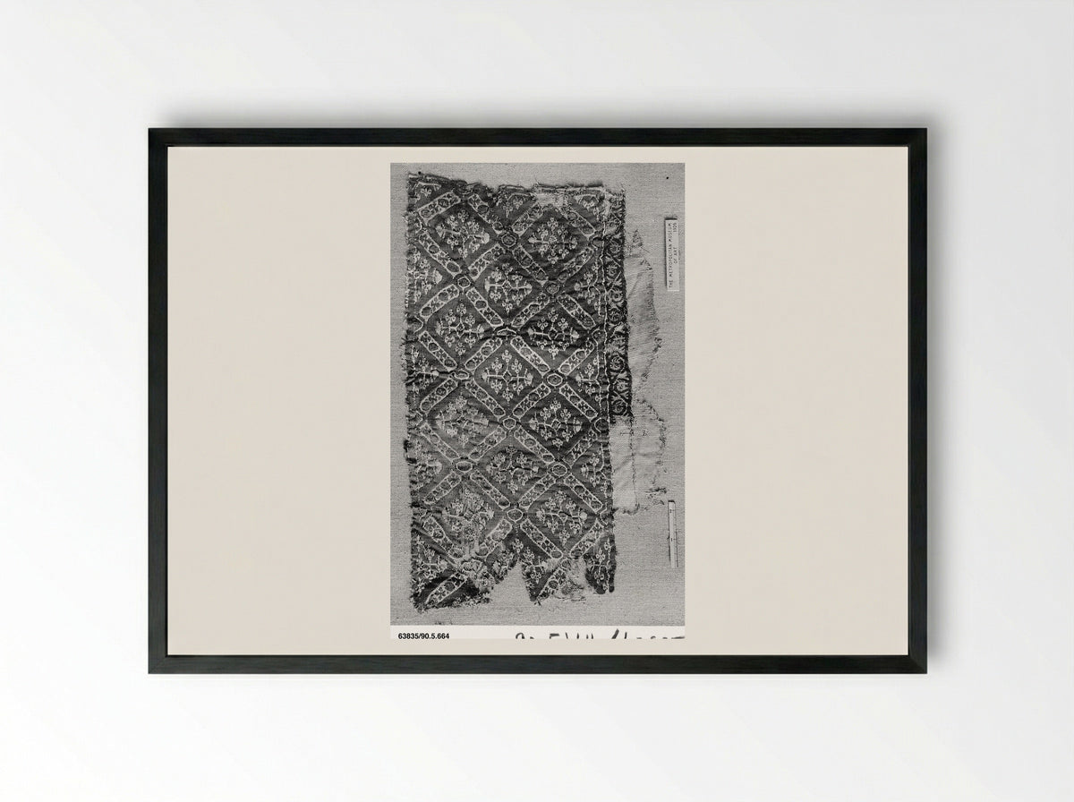 Untitled (Textile Fragment) - Fine Art Print - Framed Print Black