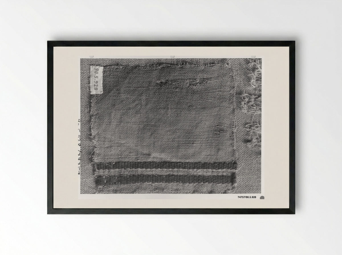 Untitled (Textile Fragment) - Unknown Artist - Framed Print Black