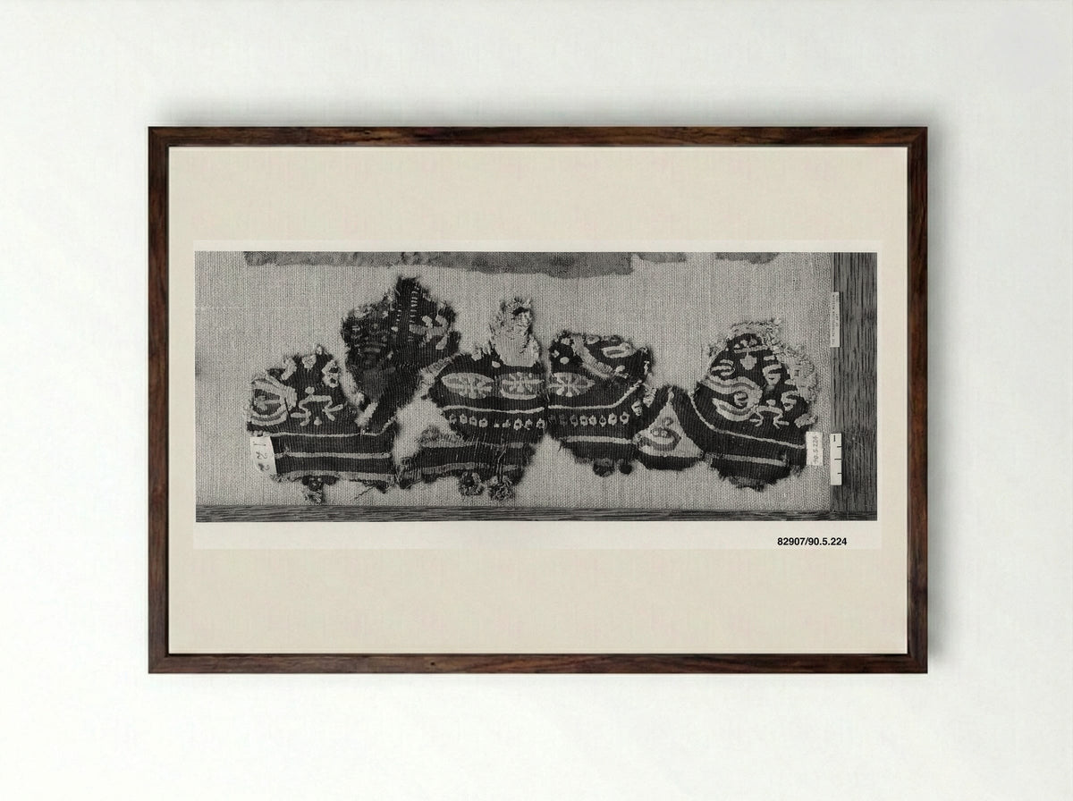 Untitled (Textile Fragment) - Unknown Artist - Framed Print Dark Wood