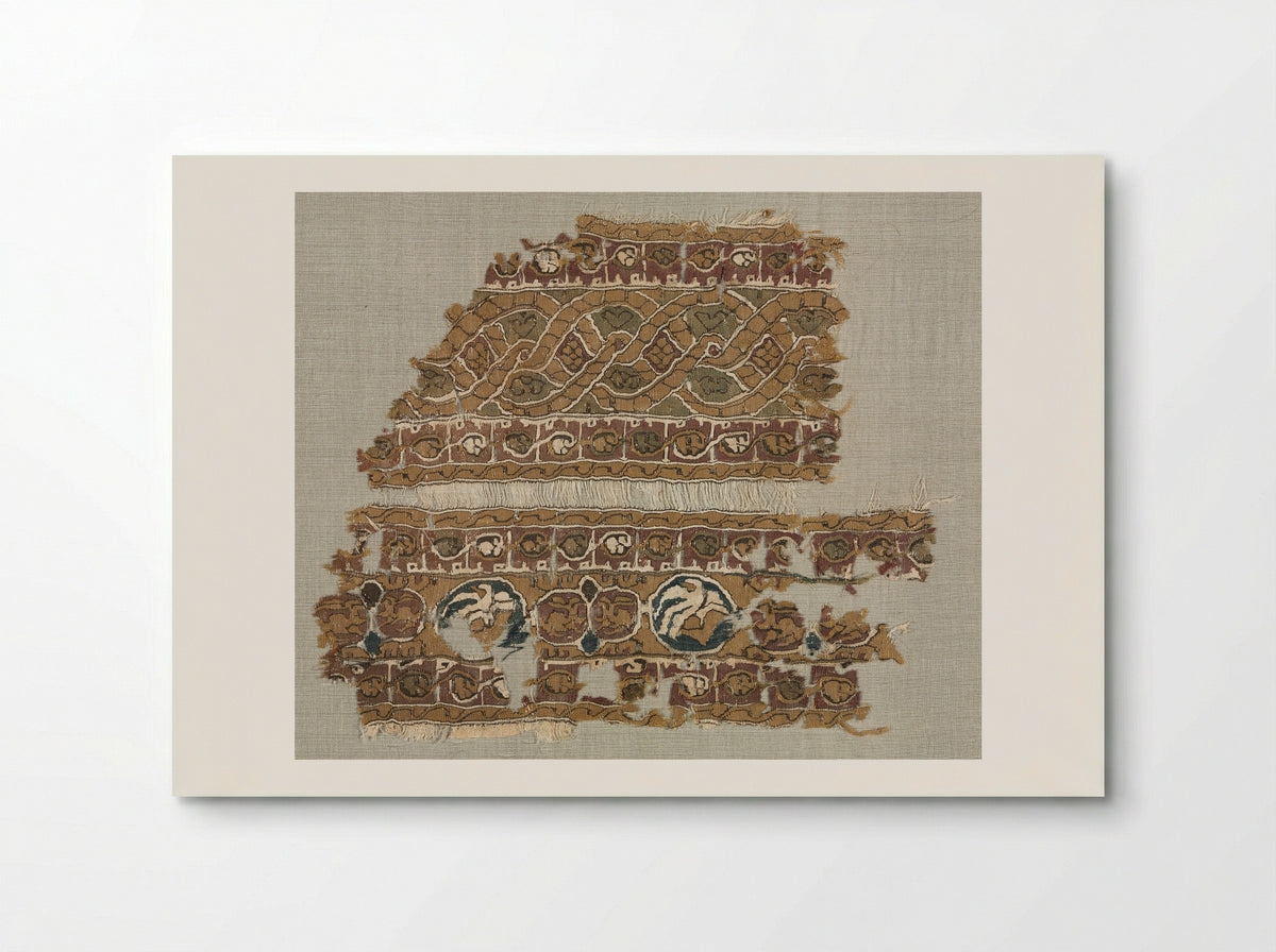 Untitled (Textile Fragment with Interlaced Patterns and Birds) - Unknown Artist - Poster