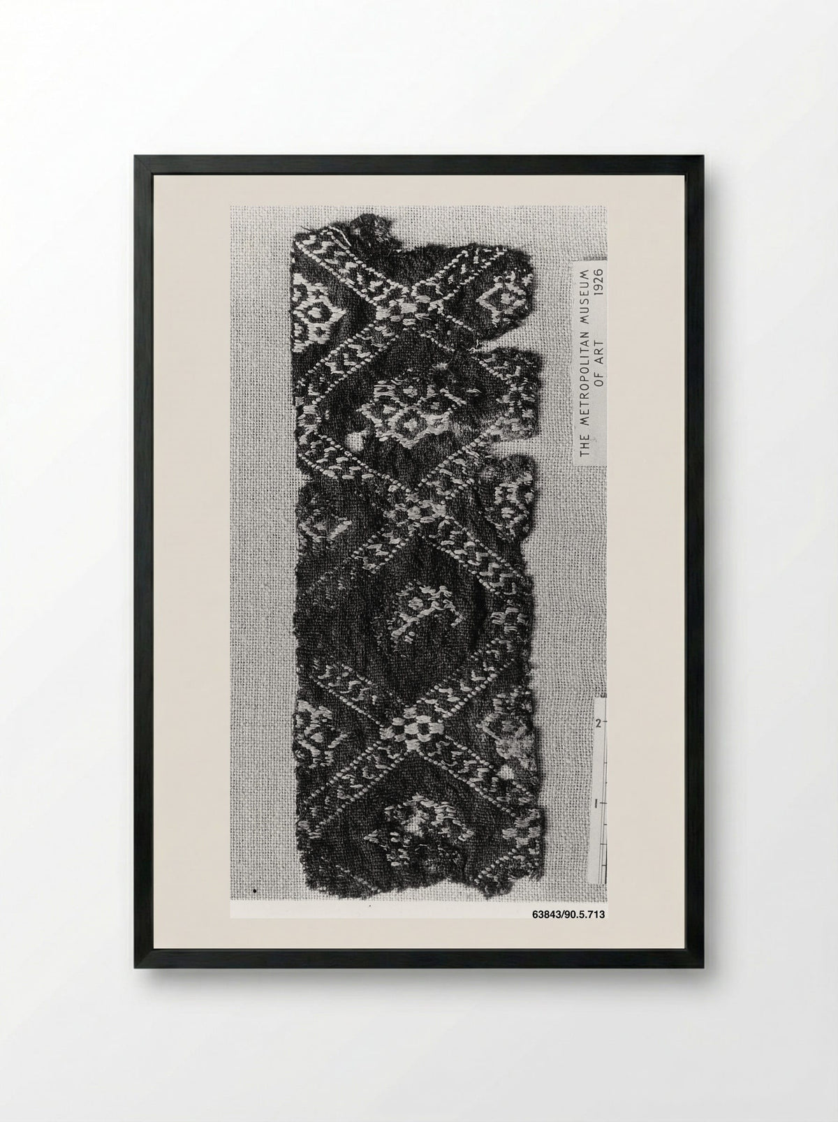Untitled (Textile Fragments, Woven Silk) - Fine Art Print - Framed Print Black