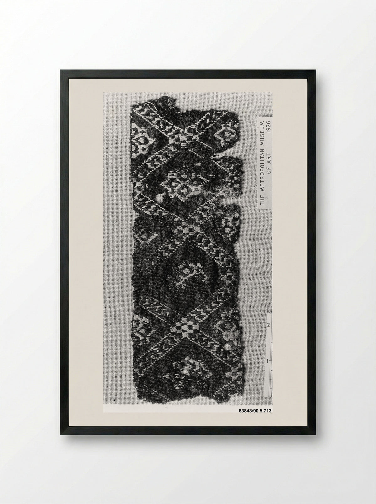 Untitled (Textile Fragments, Woven Silk) - Fine Art Print - Framed Print Black