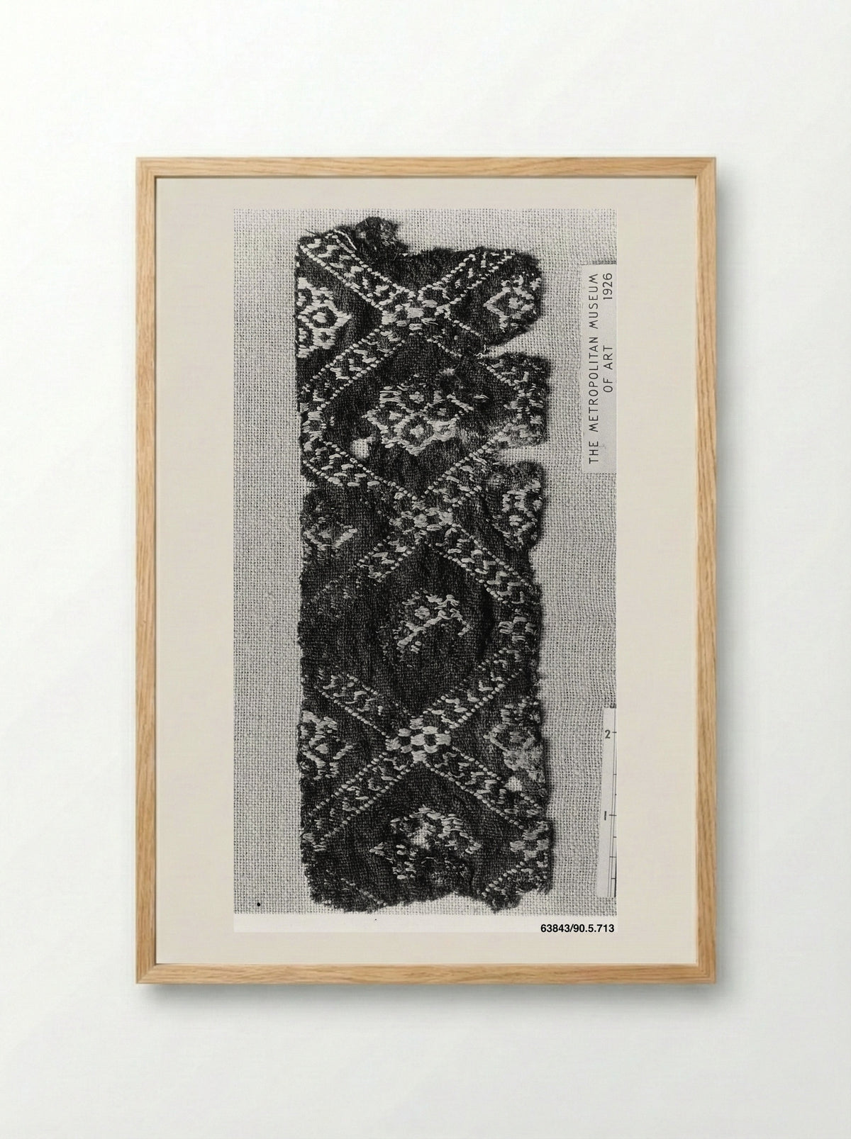 Untitled (Textile Fragments, Woven Silk) - Fine Art Print - Framed Print Wood