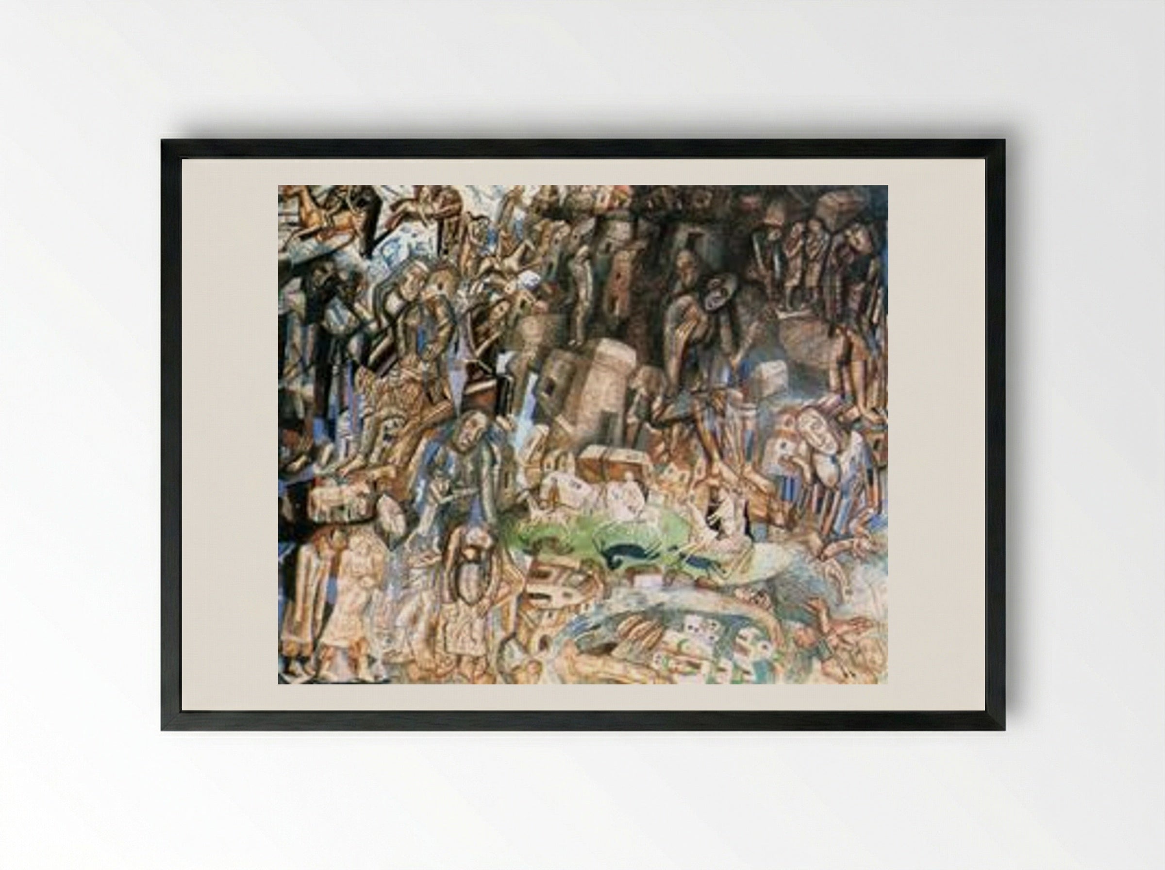 Untitled (The Riders) - Pavel Filonov - Framed Print Black
