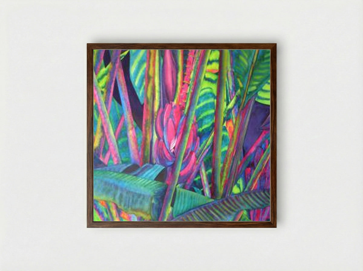 Untitled (Tropical Foliage) - Lisa Rasmussen - Framed Print Dark Wood