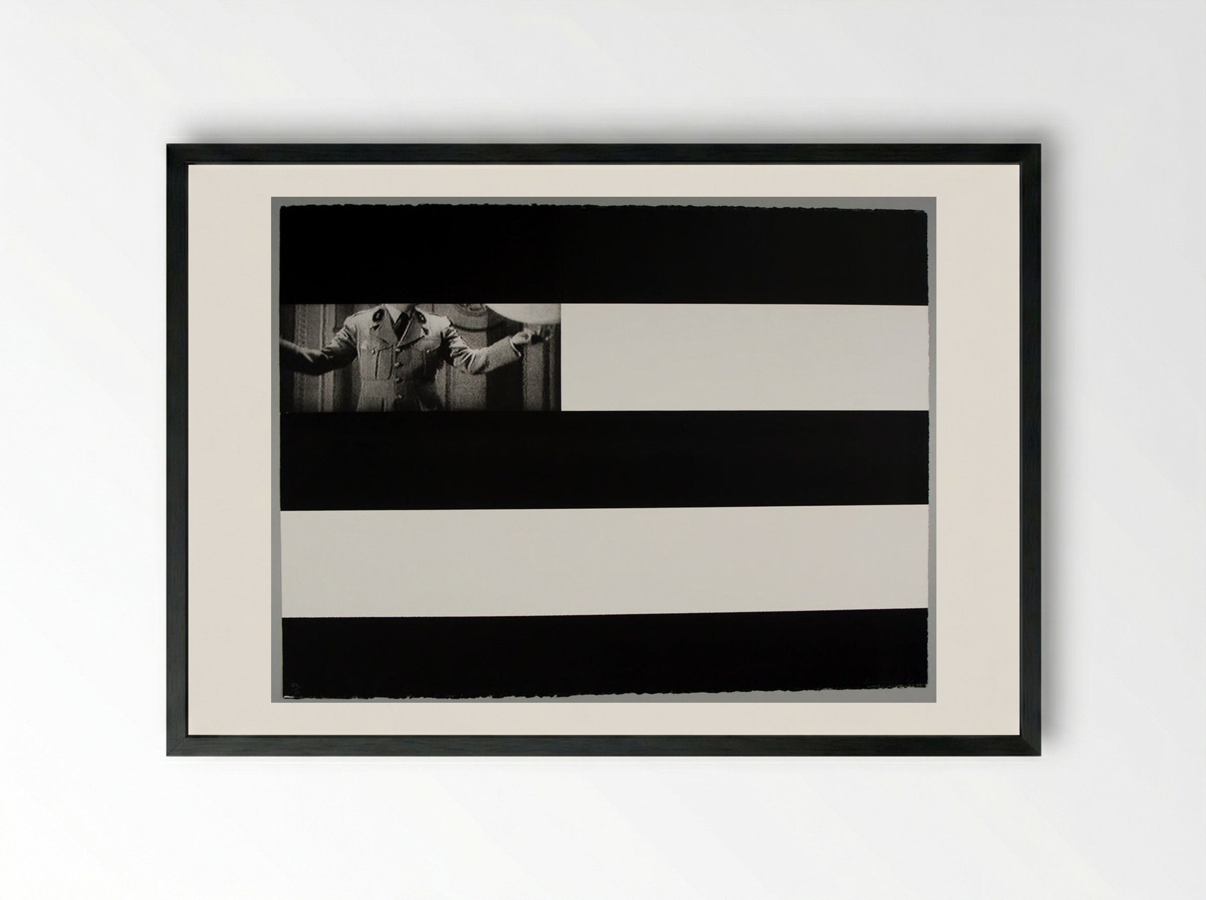 Untitled (Uniform and Stripes) - Annette Lemieux - Framed Print Black