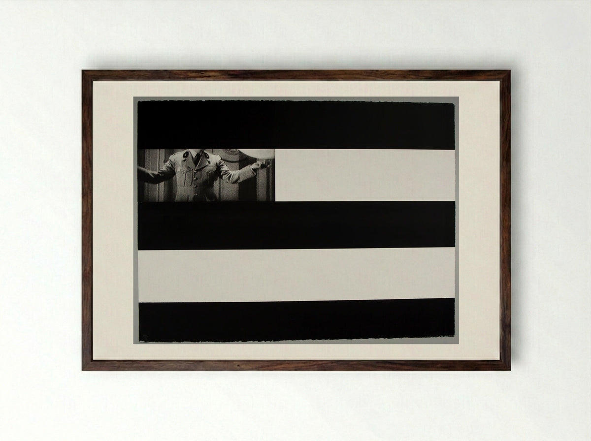 Untitled (Uniform and Stripes) - Annette Lemieux - Framed Print Dark Wood