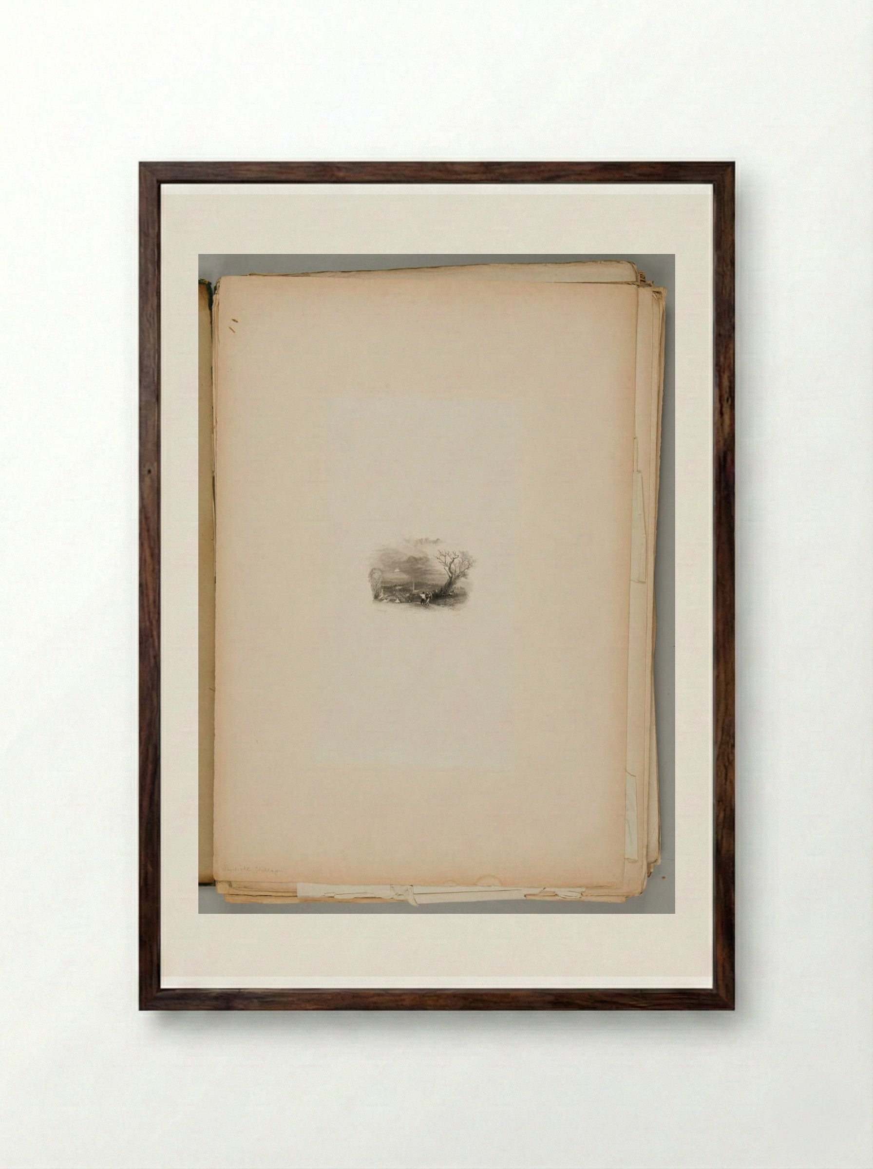 Untitled Vignette - Various Artists - Framed Print Dark Wood