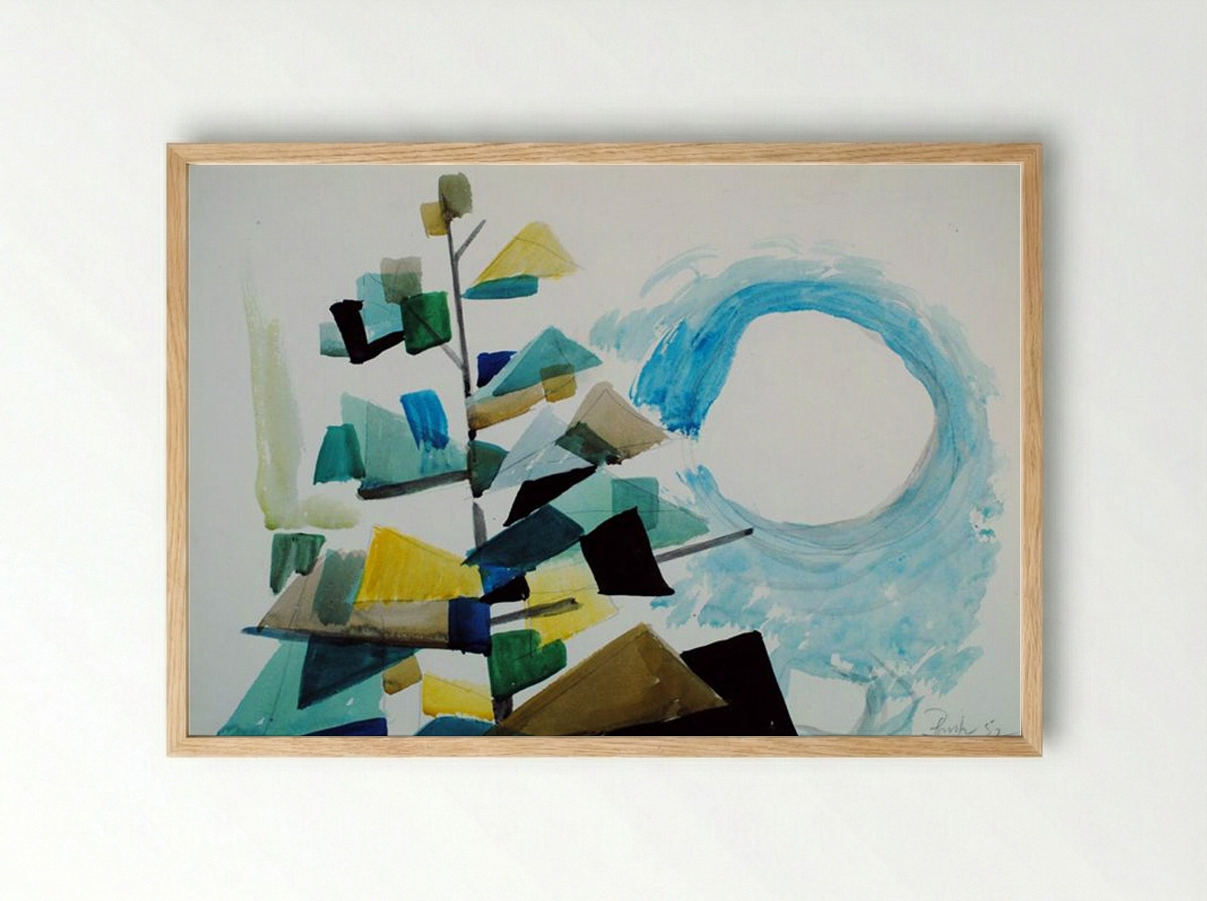 Untitled (WC127) - Jack Bush - Framed Print Wood