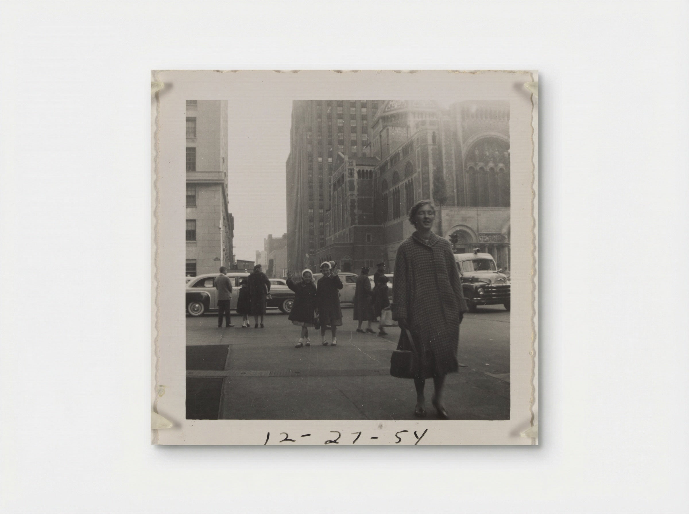 Untitled (Woman and children on street) - Fine Art Print - Poster