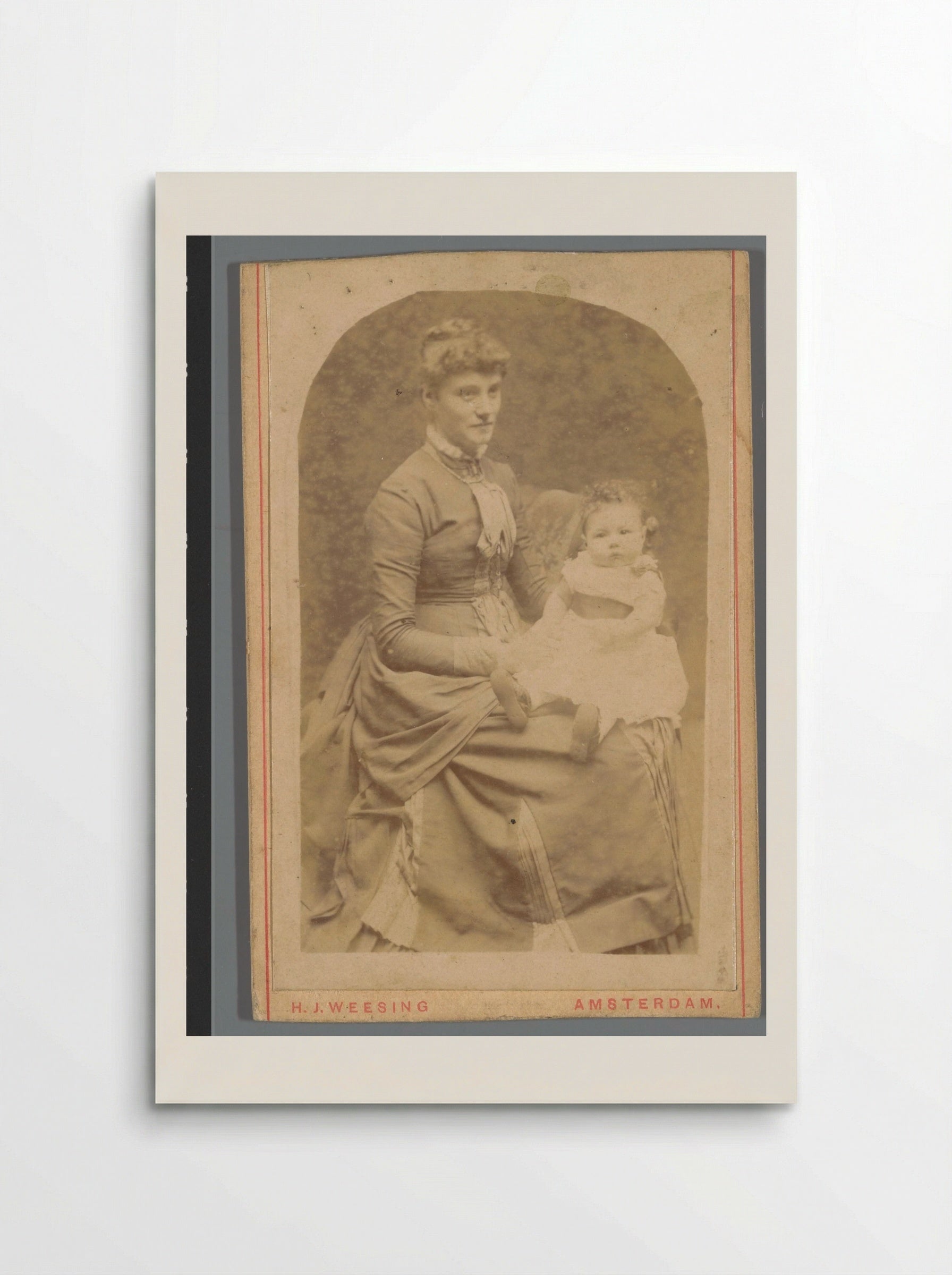 Untitled (Woman with Child, Carte de Visite) - H.J. Weesing - Poster
