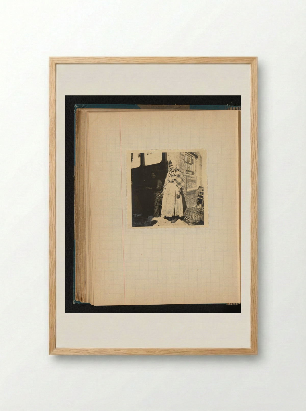 Untitled (Woman with Merchandise in Ajaccio, Corsica) - Théodore van Lelyveld - Framed Print Wood