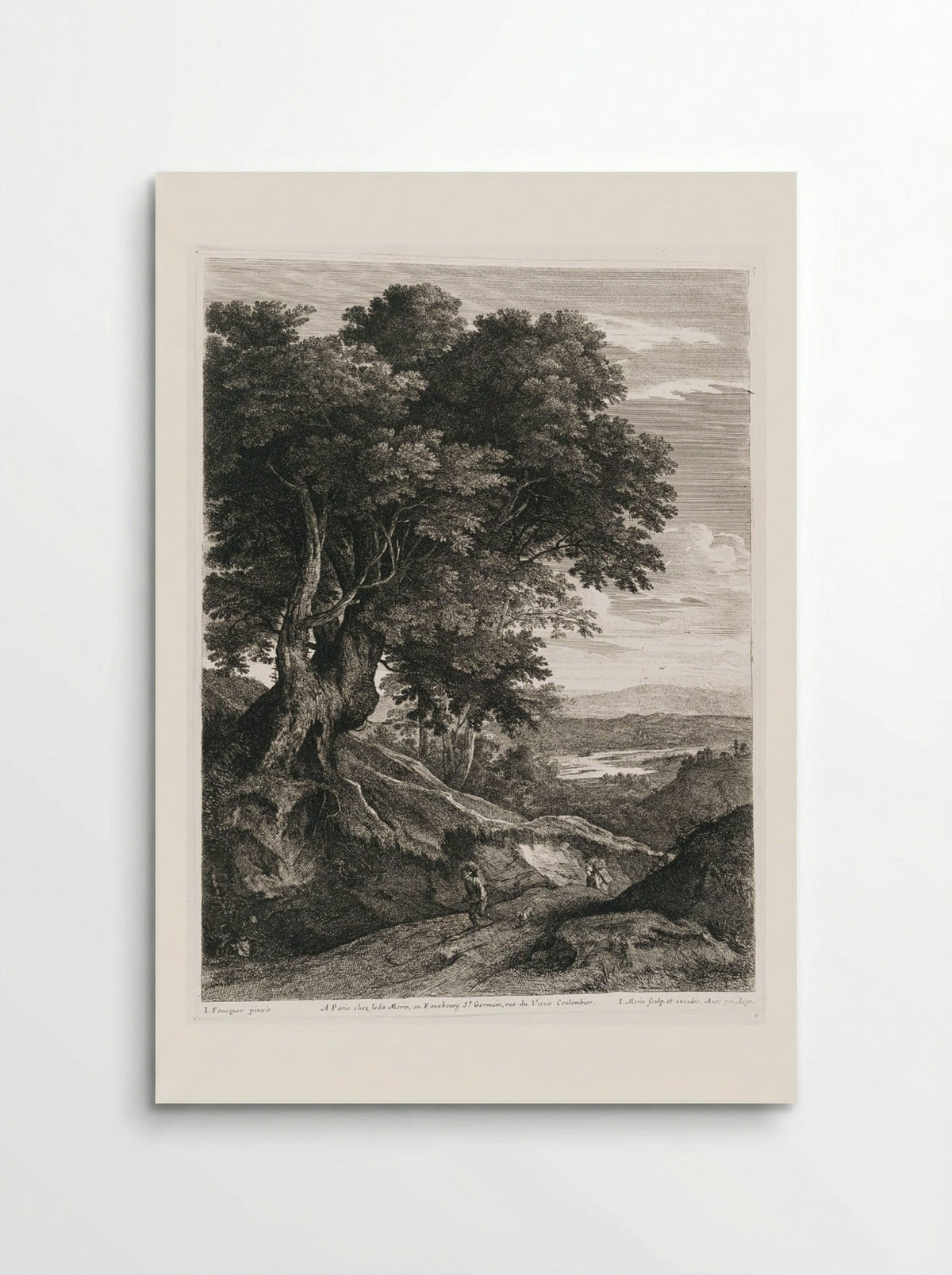 Untitled (Wooded Path with Figures) - Jean Morin - Poster
