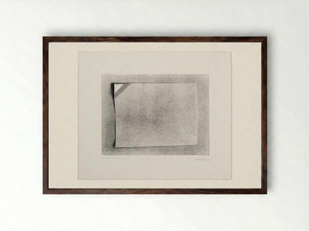 Untitled (Wrinkle I) - Liliana Porter - Framed Print Dark Wood