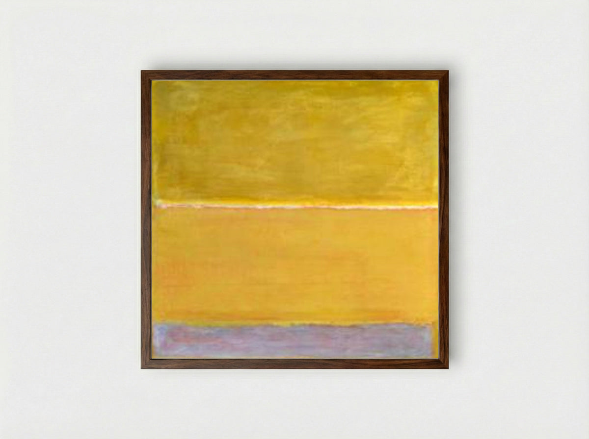 Untitled (Yellow and Grey) - Mark Rothko - Framed Print Dark Wood