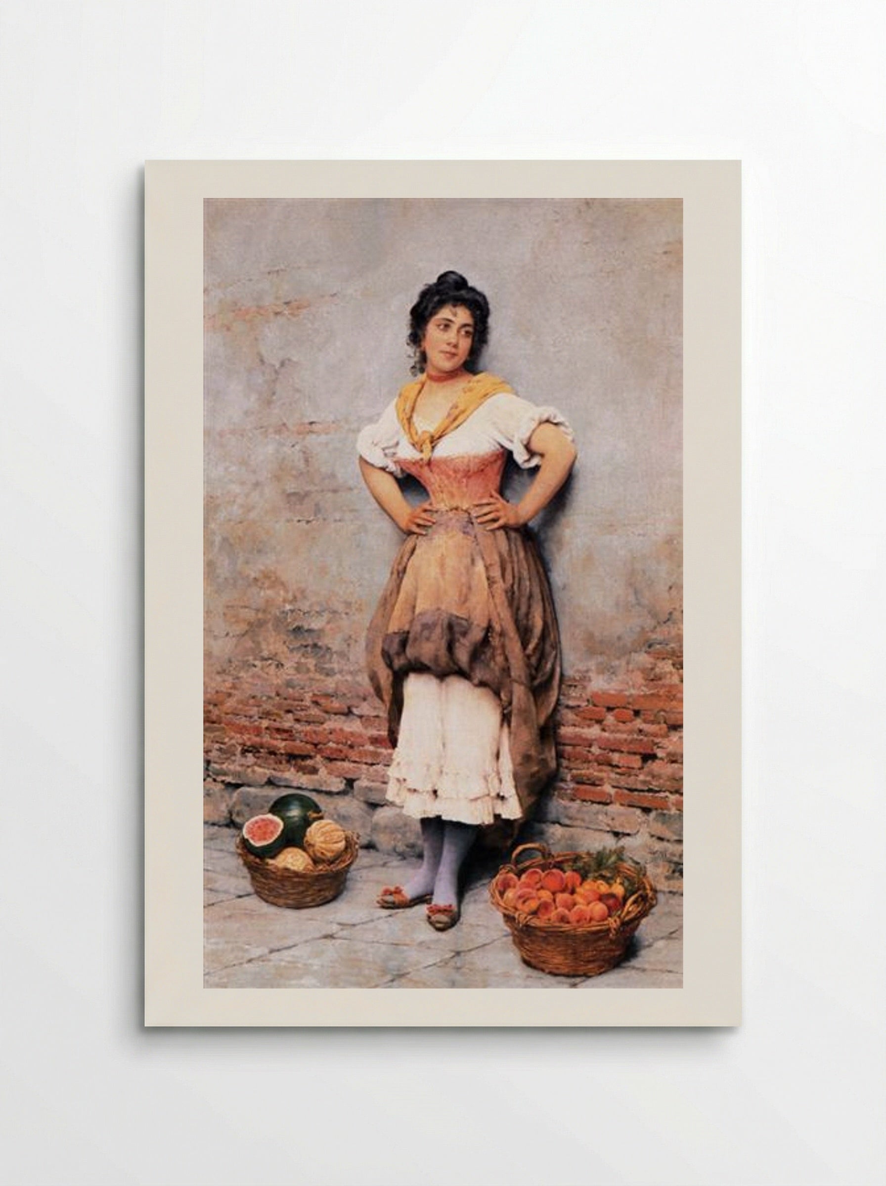 Untitled (Young Woman with Fruit Baskets) - Eugene de Blaas - Poster