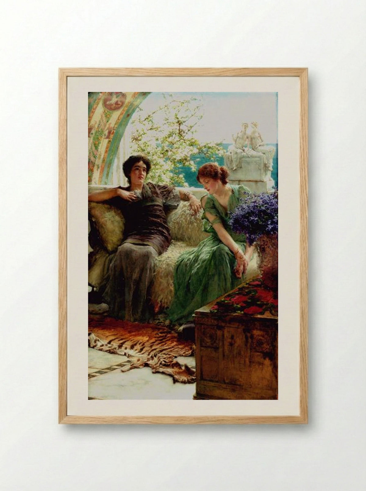 Unwelcome Confidences - Sir Lawrence Alma-Tadema - Framed Print Wood