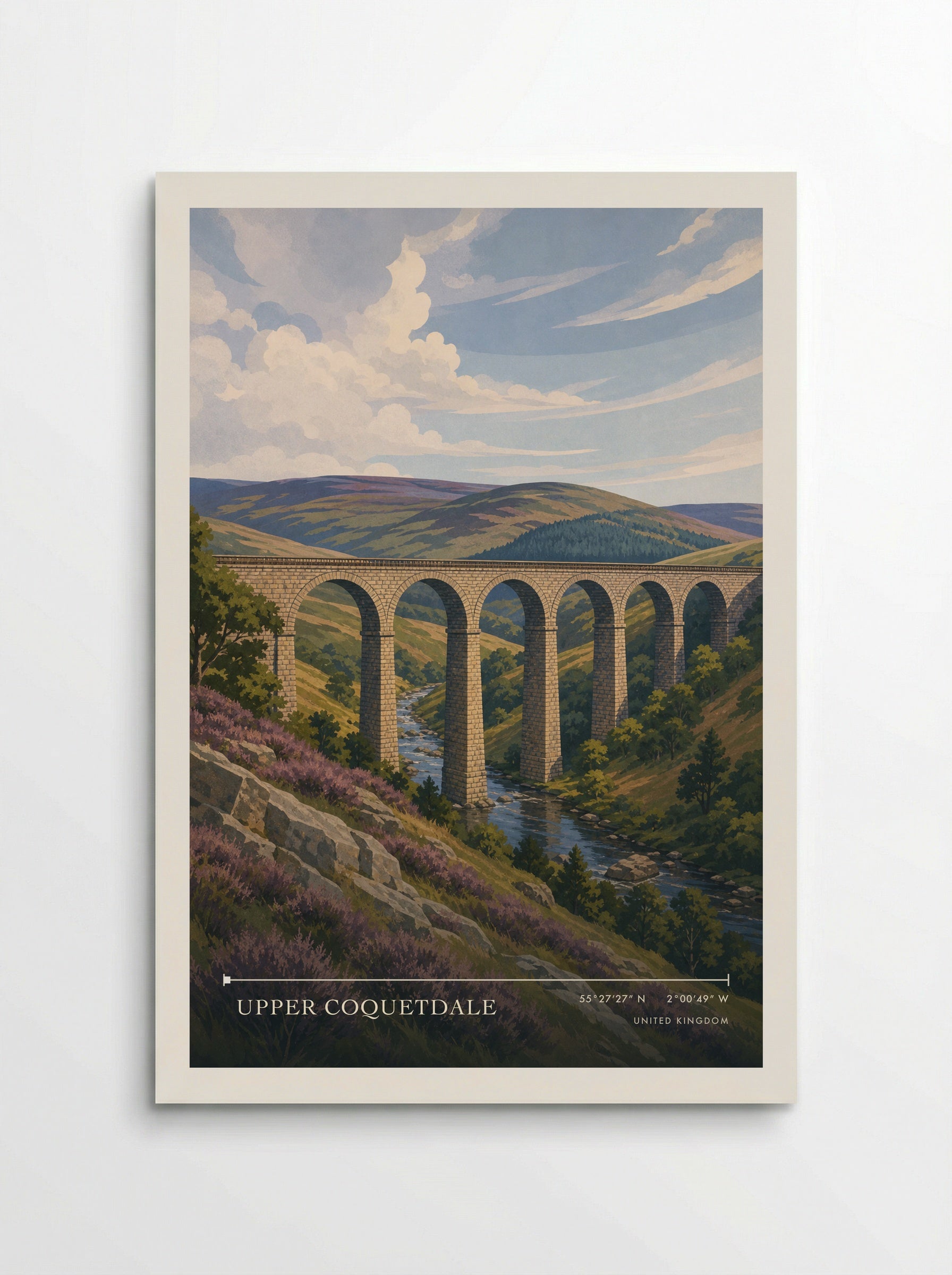 Upper Coquetdale United Kingdom Travel Poster - Poster