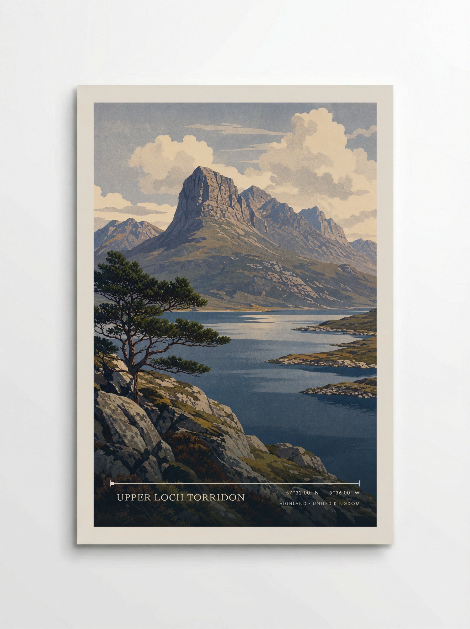Upper Loch Torridon Highland United Kingdom Travel Poster - Poster