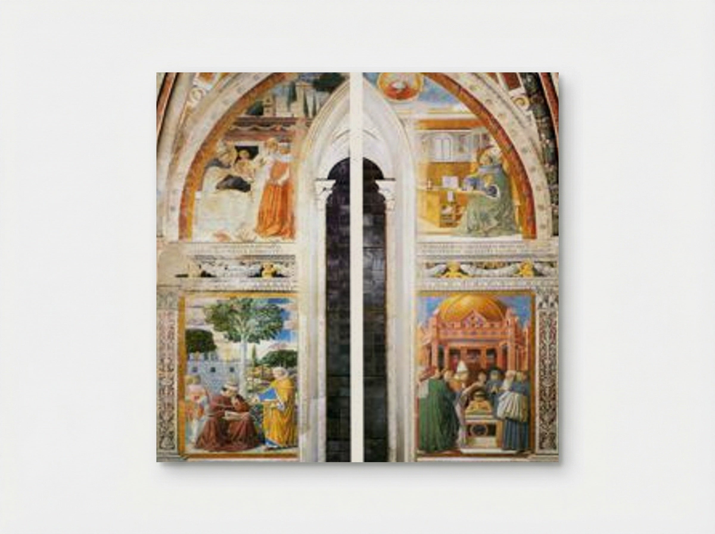 Upper Portions of the East (window) Wall - Benozzo Gozzoli - Poster