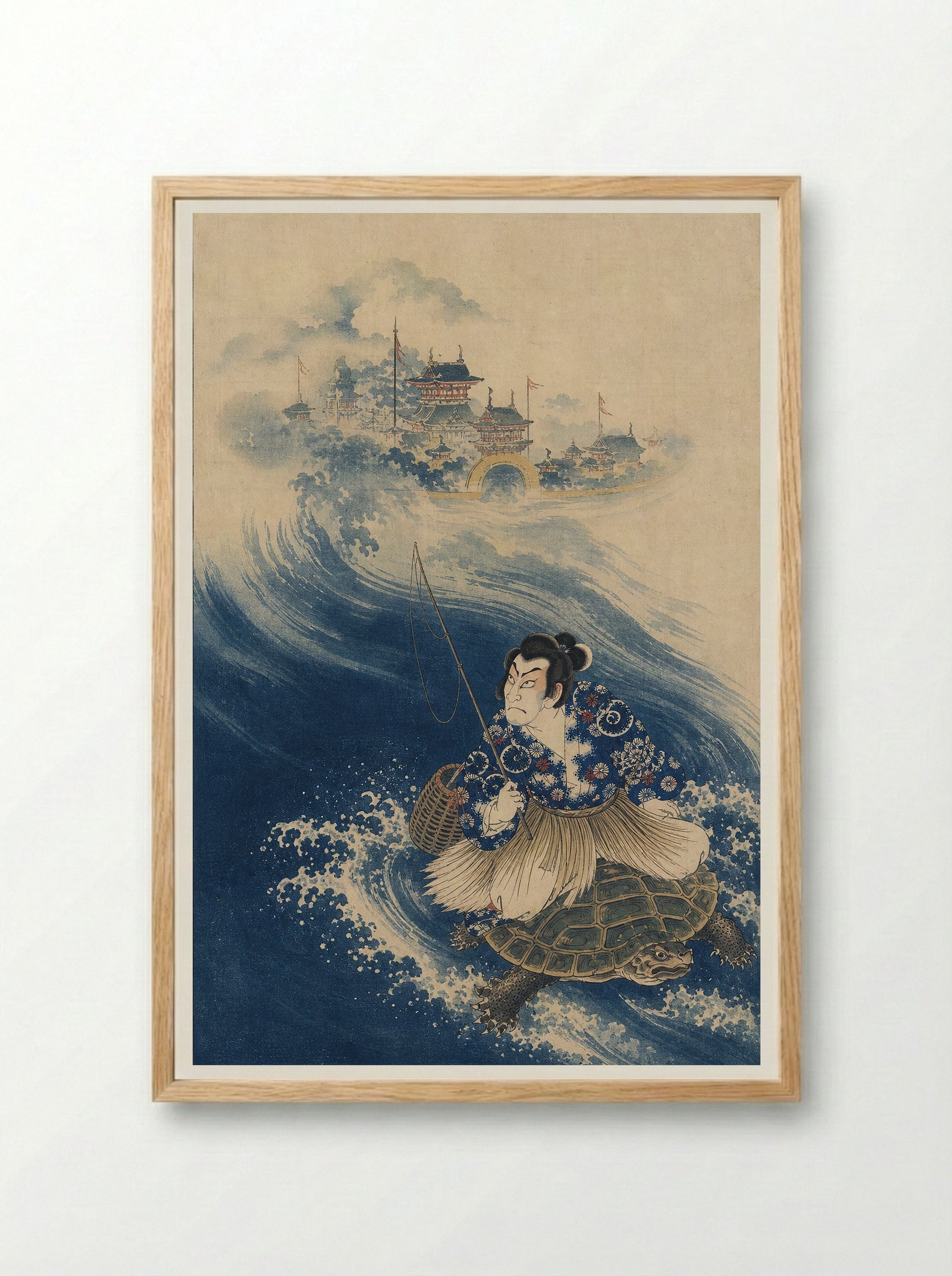 Urashima Taro Beneath the Sea - Framed Print Wood