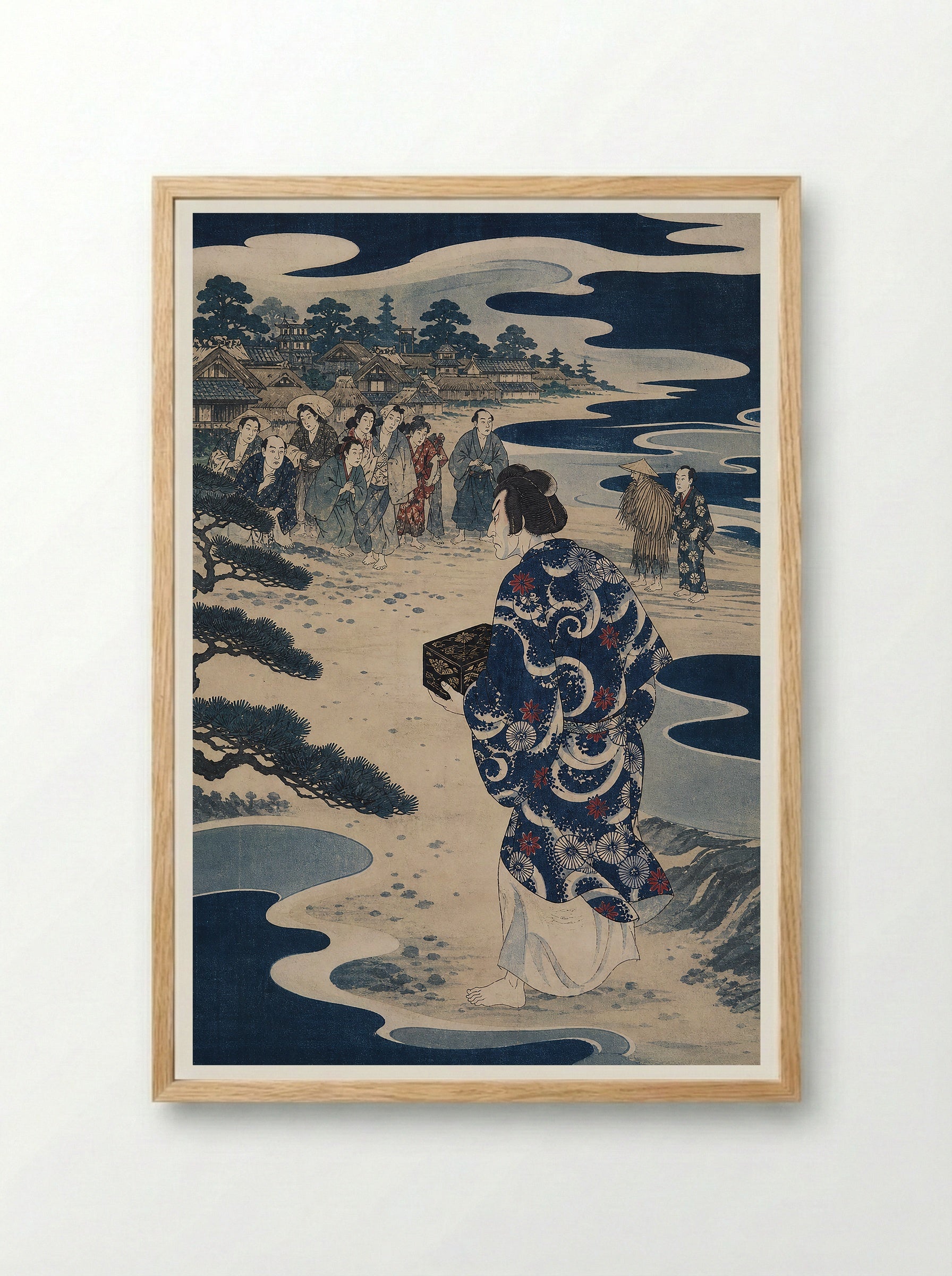 Urashima Taro Returns to an Unfamiliar Shore - Framed Print Wood
