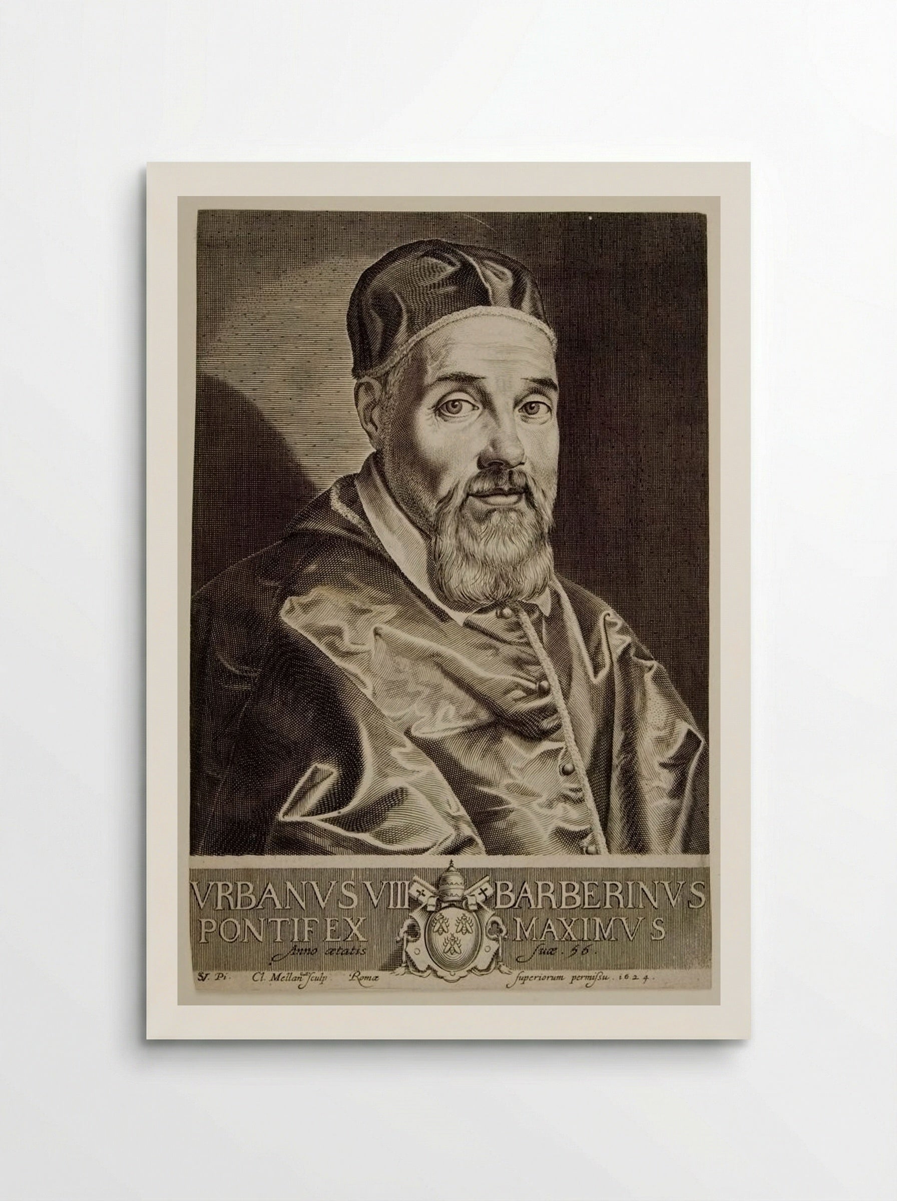 Urban VIII, Maffeo Barberini - Claude Mellan - Poster