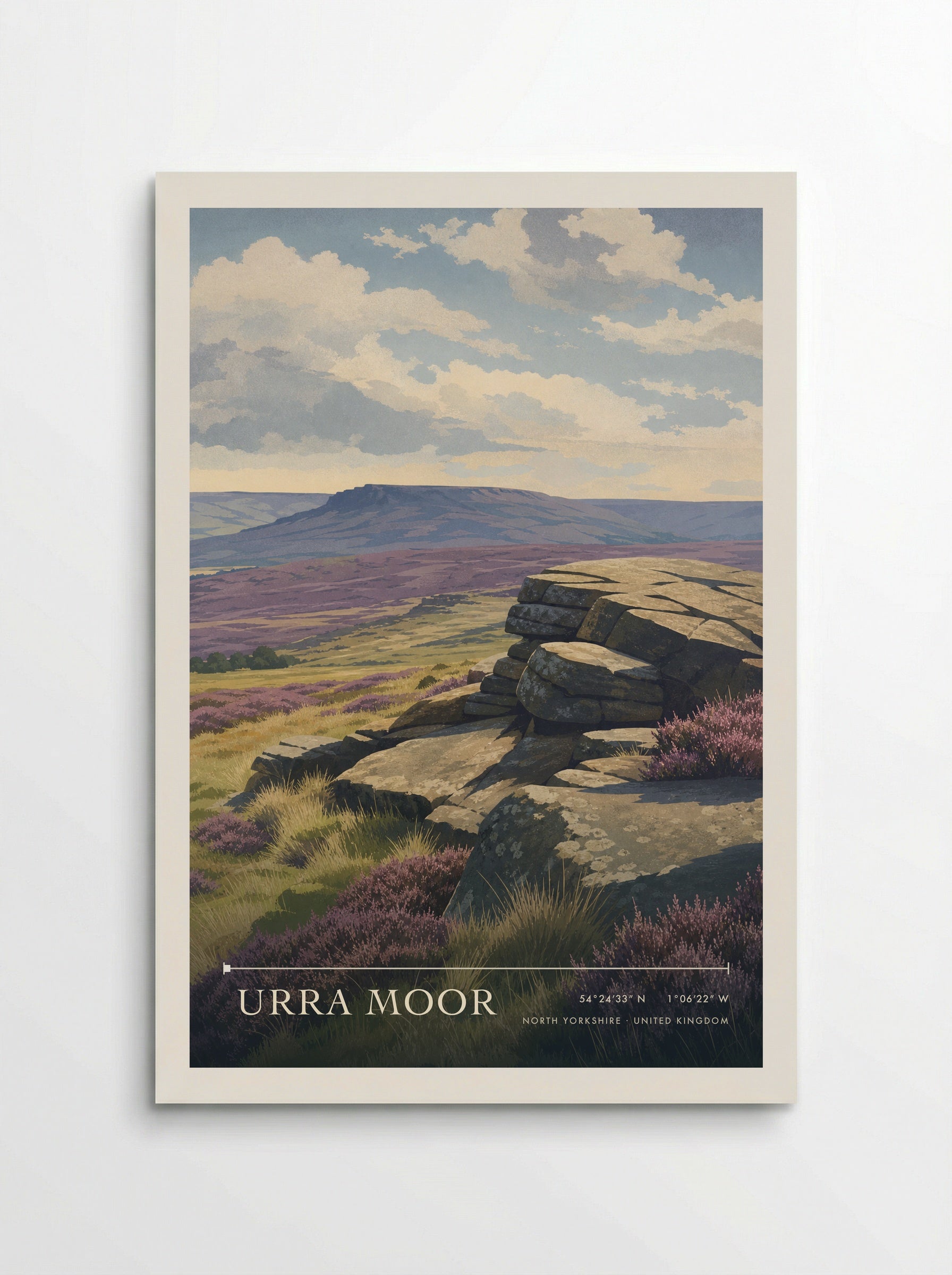 Urra Moor North Yorkshire United Kingdom Travel Poster - Poster