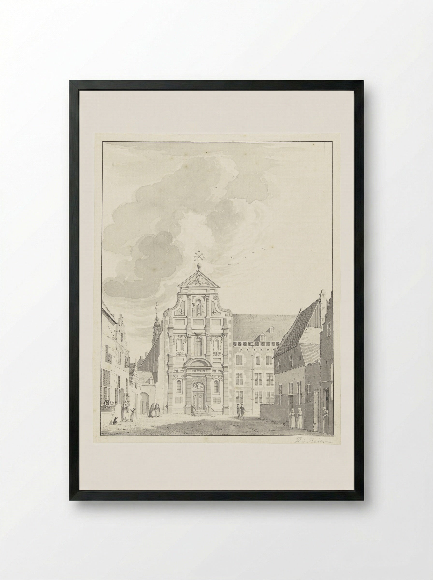 Ursuline Klooster te Roermond - Jan de Beijer - Framed Print Black
