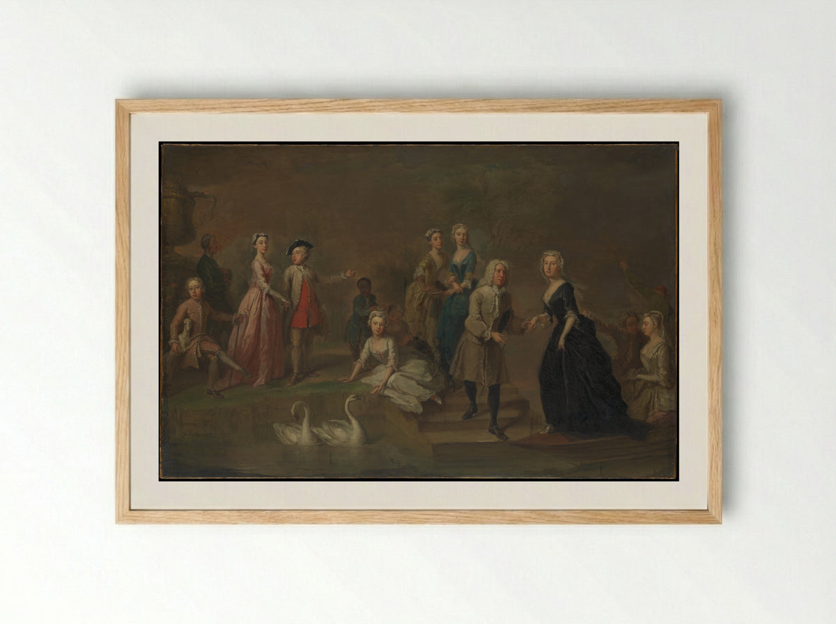 Uvedale Tomkyns Price and Members of His Family - Bartholomew Dandridge - Framed Print Wood