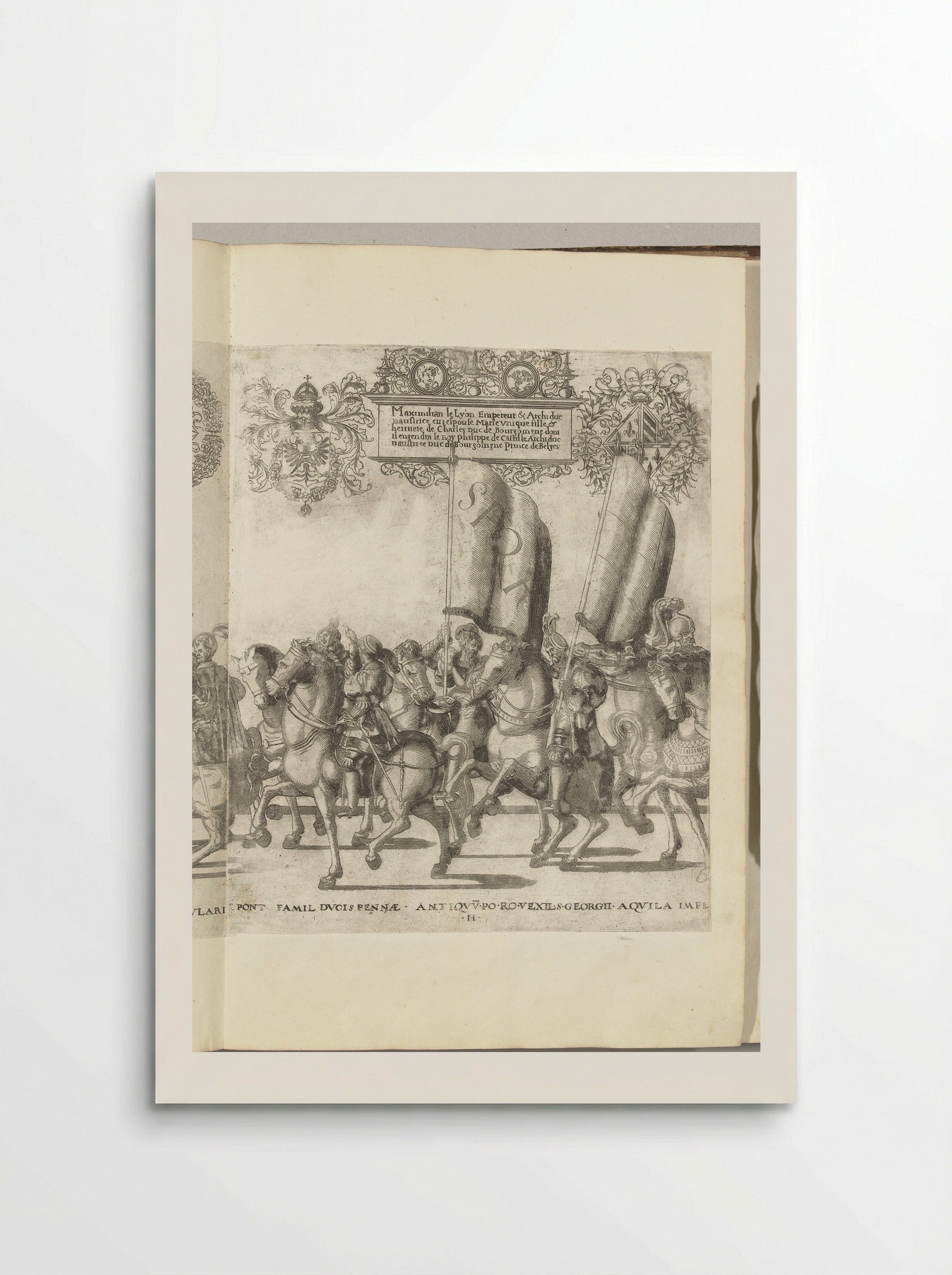 Vaandeldragers SPQR, plaat H - Nicolaas Hogenberg - Poster