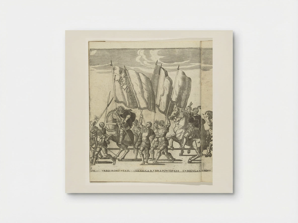 Vaandeldragers, plaat 6 - Nicolaas Hogenberg - Poster