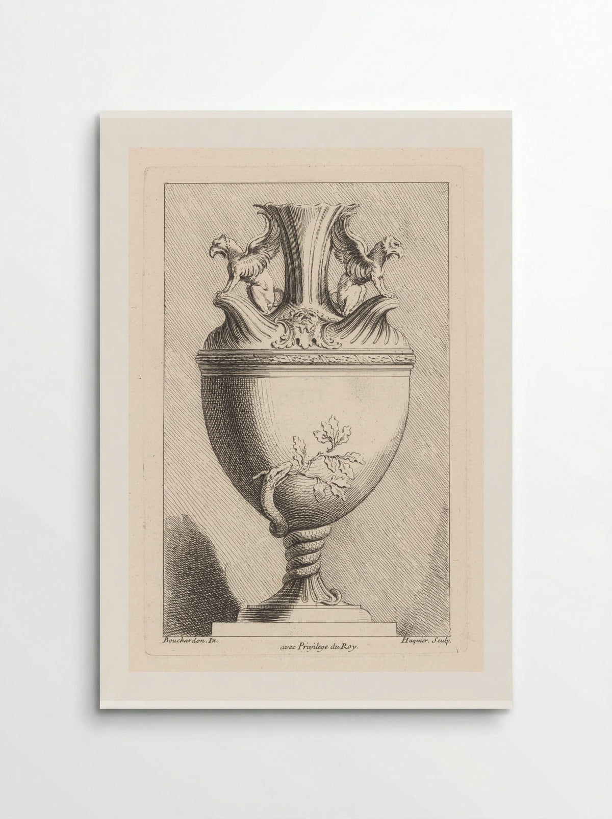 Vaas met griffioenen - Gabriel Huquier - Poster
