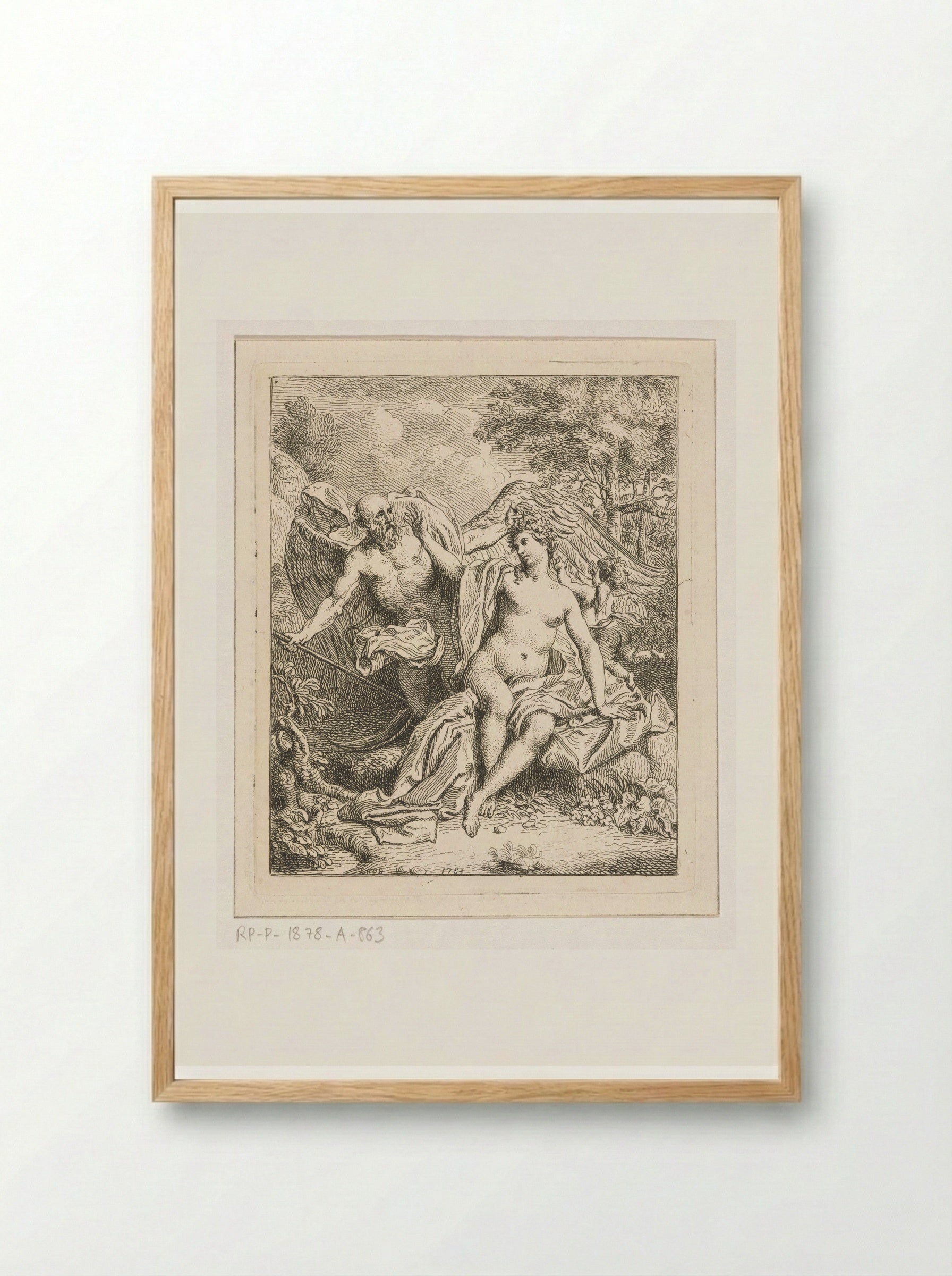 Vader Tijd onthult de Waarheid - Louis Fabritius Dubourg - Framed Print Wood