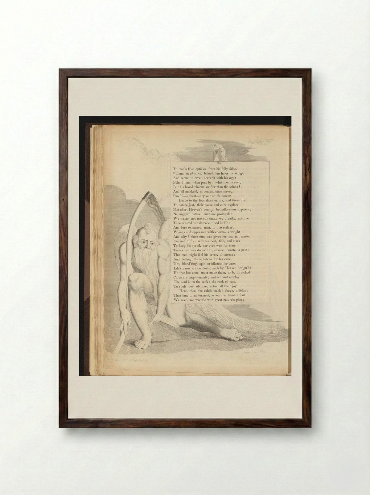 Vadertje Tijd - William Blake - Framed Print Dark Wood