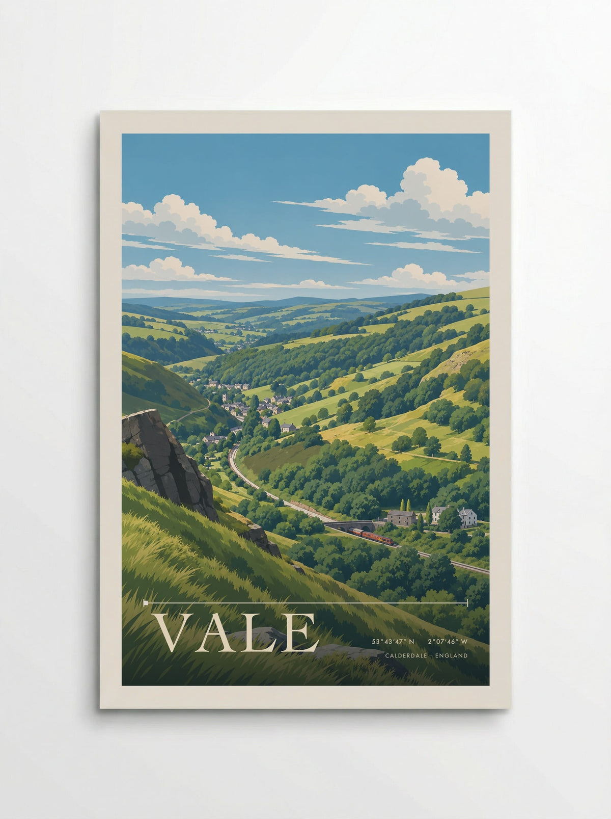 Vale, Calderdale | Travel Poster - Poster