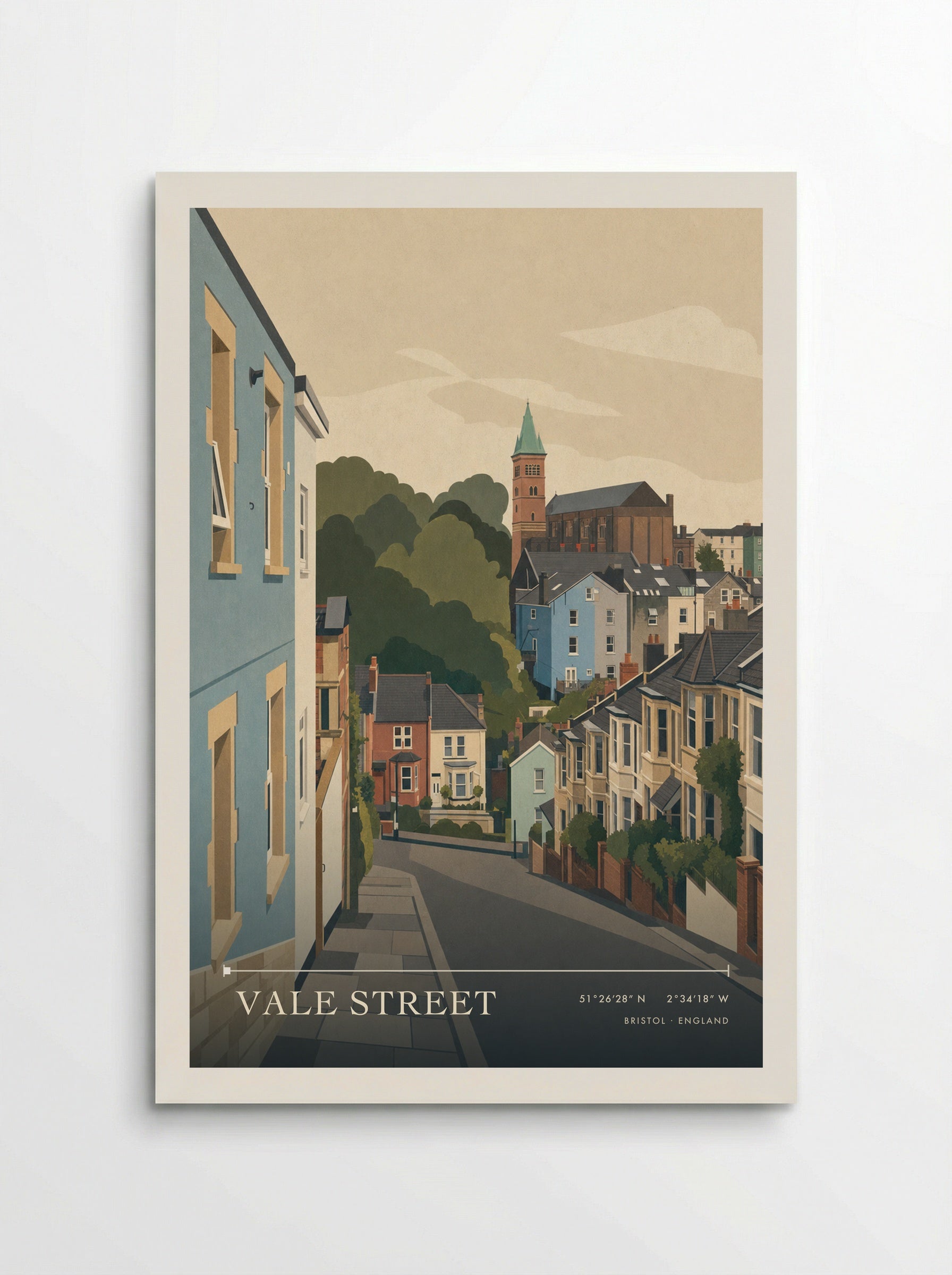 Vale Street Bristol England Travel Poster - Poster