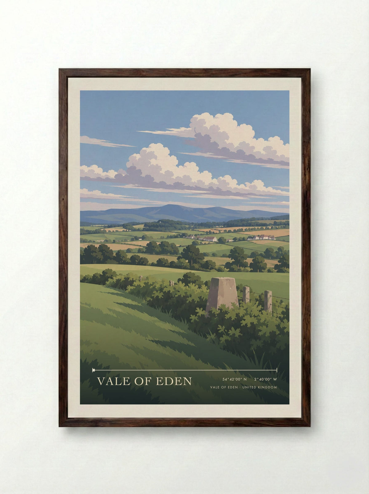Vale of Eden | Travel Poster - Framed Print Dark Wood