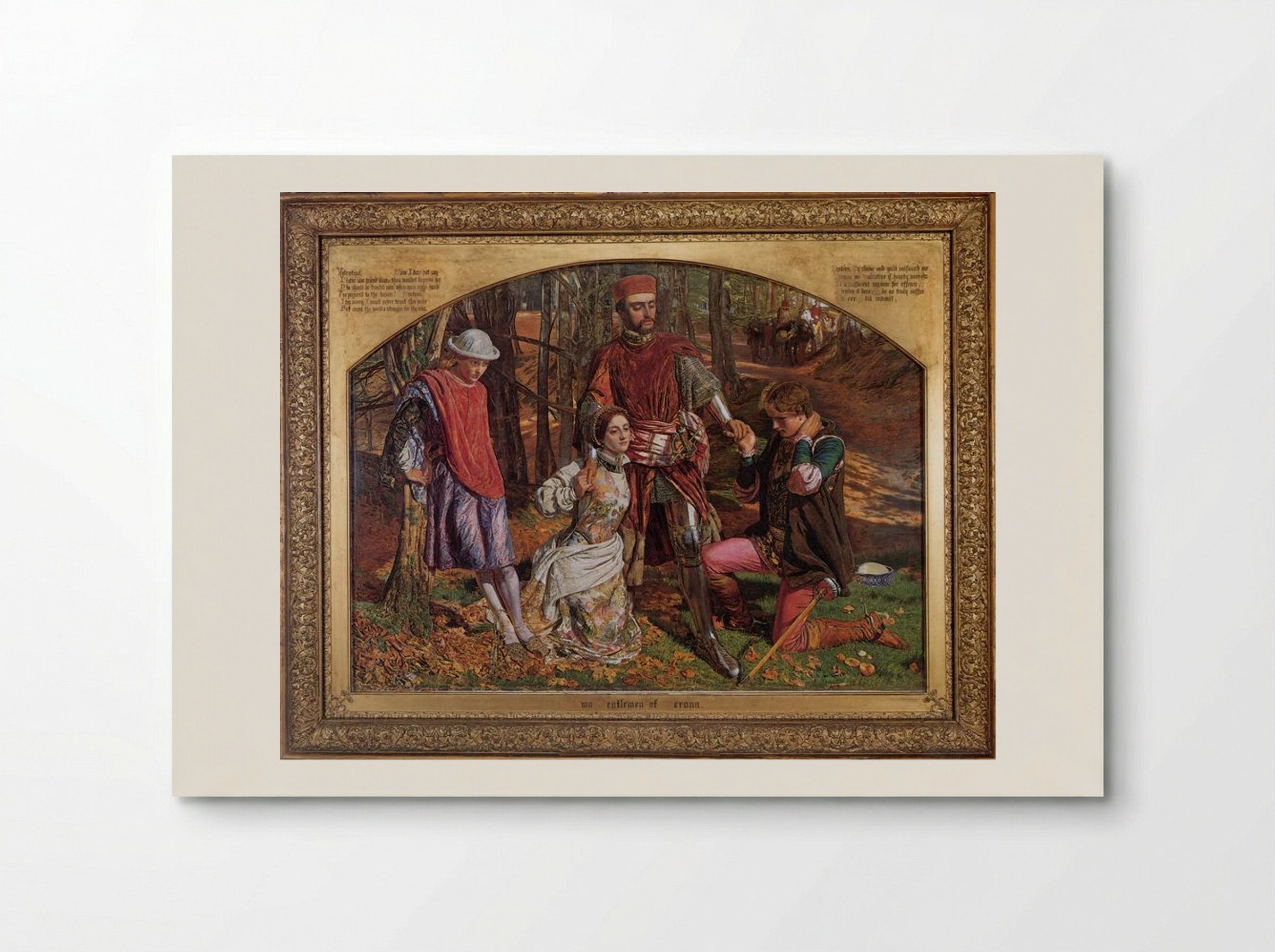 Valentine Rescuing Silvia from Proteus - William Holman Hunt - Poster