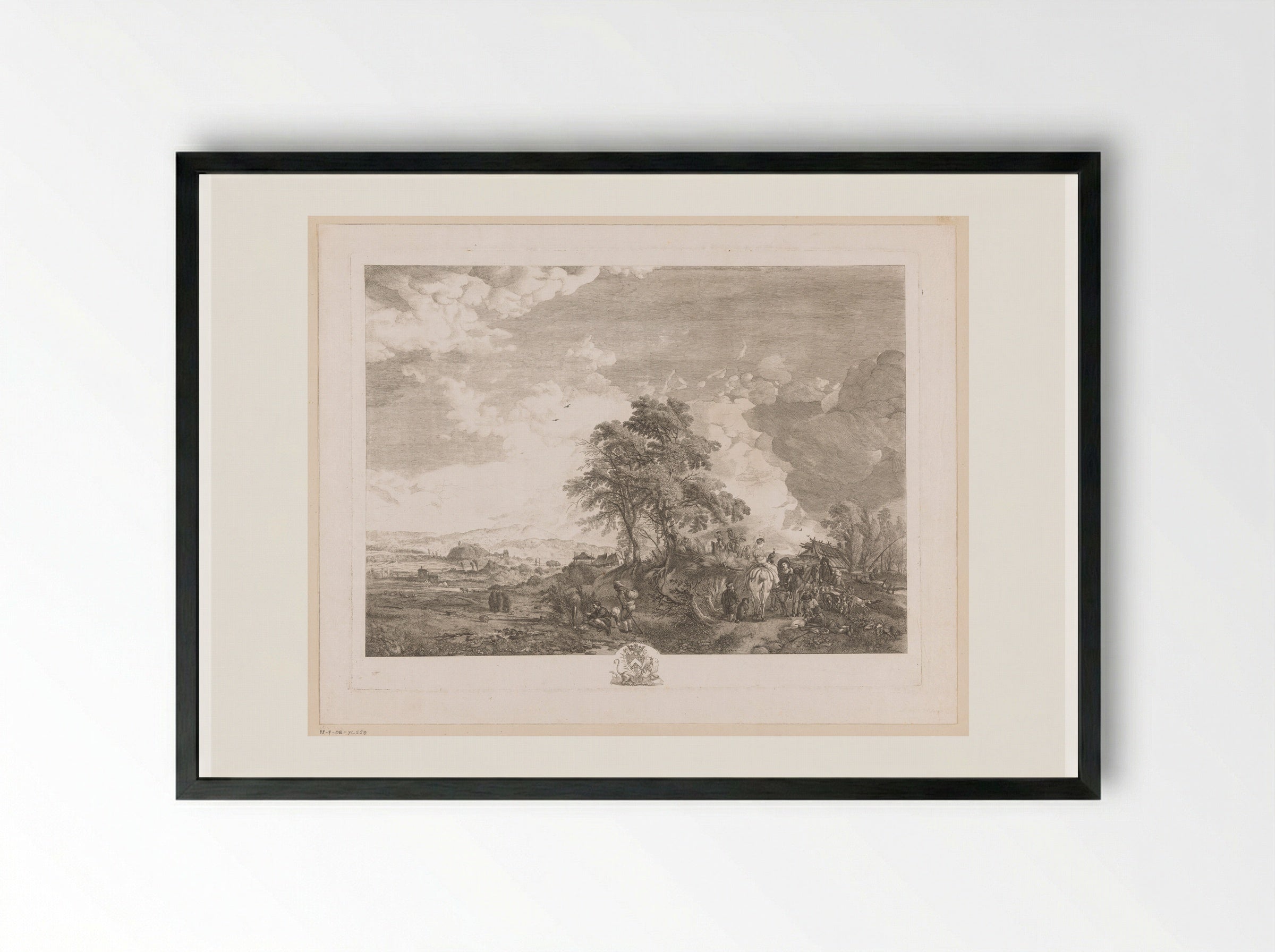 Valkenjagers en vogelvangers - Jean Moyreau - Framed Print Black