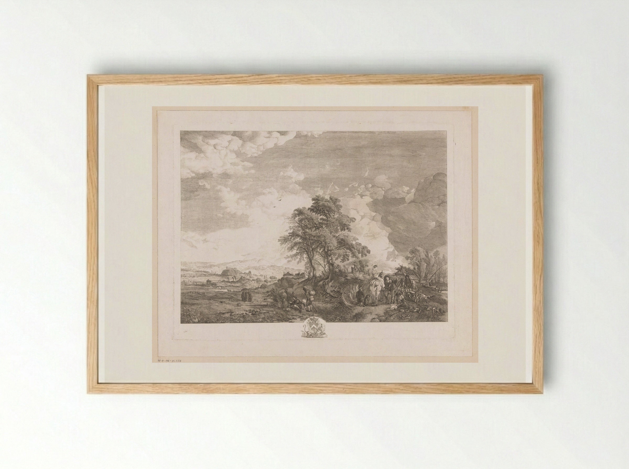Valkenjagers en vogelvangers - Jean Moyreau - Framed Print Wood
